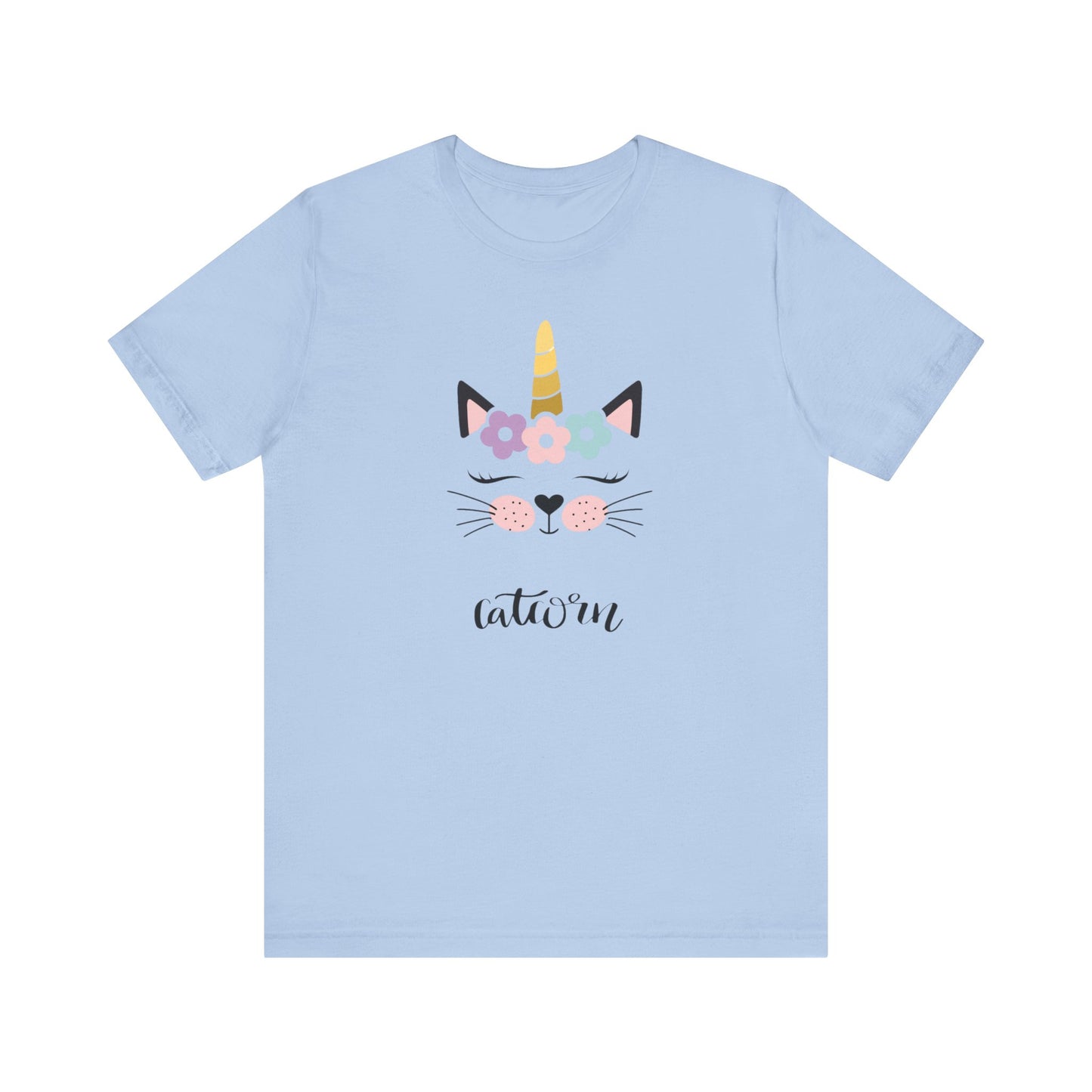 Cat and unicorn t -shirt, cat and unicorn combination, unisex Jersey Short Sleeve Tee