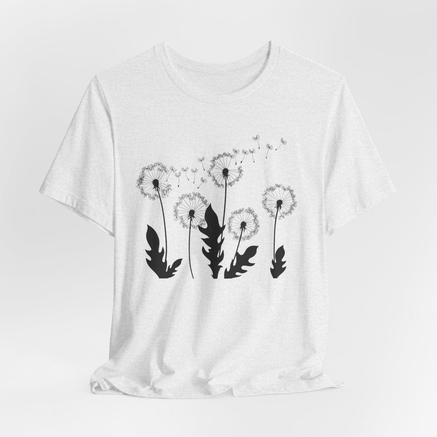 Dandelion Women's Crew Neckline Short Sleeve Tee, Summer Clothes Women, Short Sleeve Crew Neck T-Shirt for Summer, Women's Clothing, Women's Top for casual wear, Unisex, Men and Women Jersey Short Sleeve Tee.