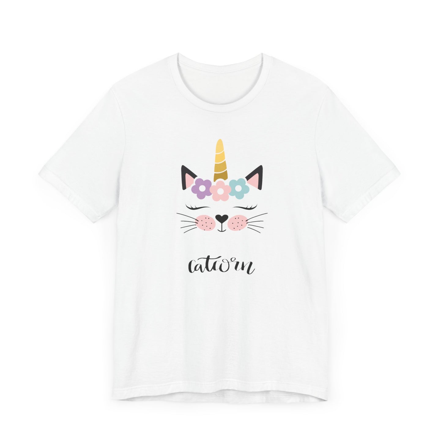 Cat and unicorn t -shirt, cat and unicorn combination, unisex Jersey Short Sleeve Tee