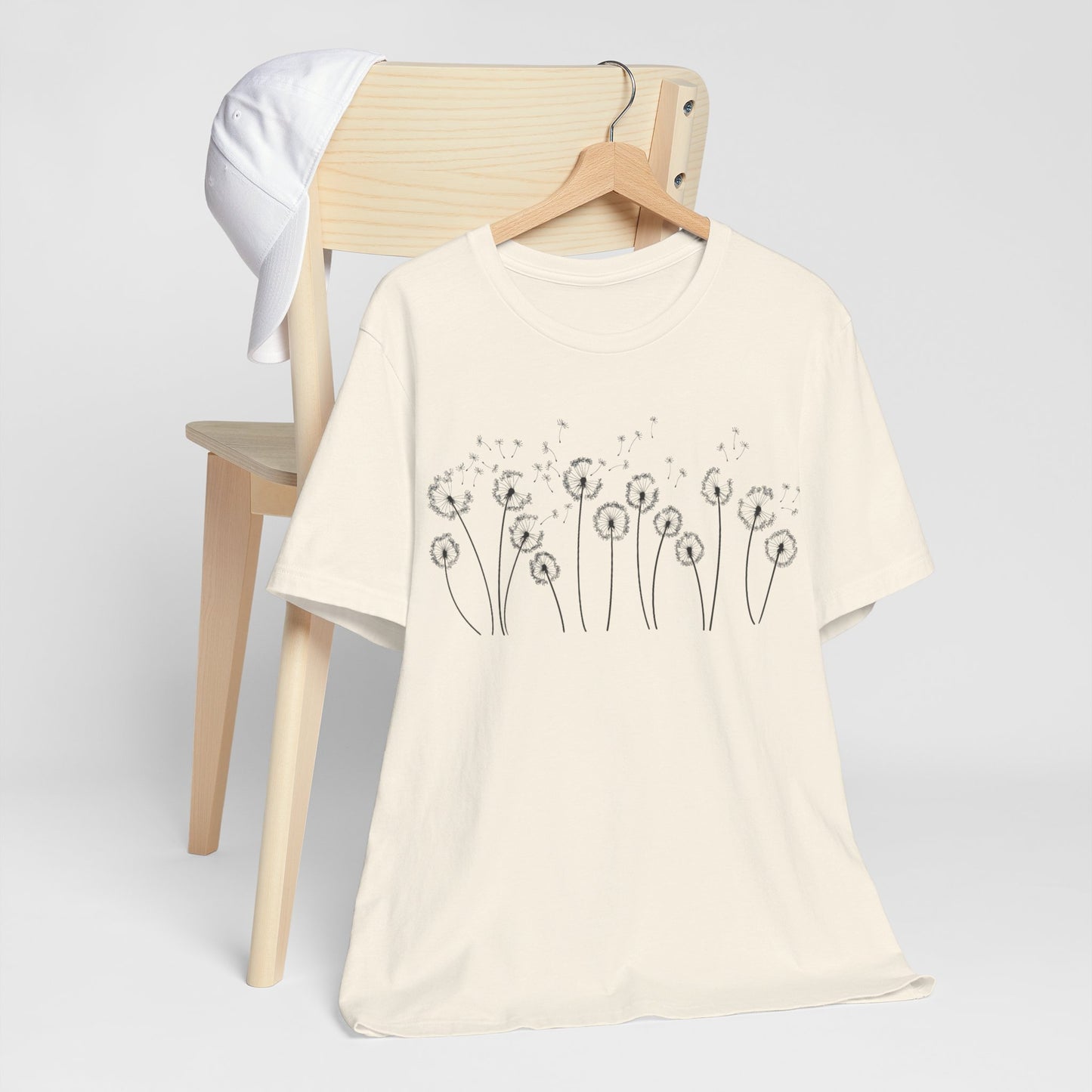 Dandelion Women's Crew Neckline Short Sleeve Tee, Summer Clothes Women, Short Sleeve Crew Neck T-Shirt for Summer, Women's Clothing, Women's Top for casual wear, Unisex, Men and Women Jersey Short Sleeve Tee.