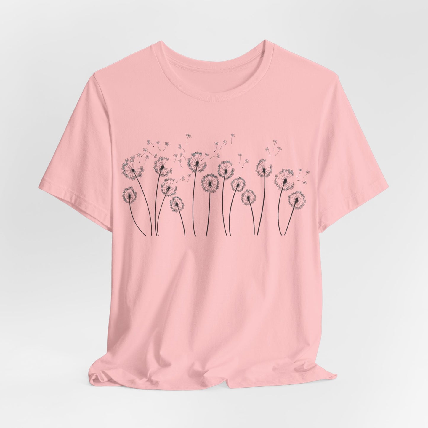 Dandelion Women's Crew Neckline Short Sleeve Tee, Summer Clothes Women, Short Sleeve Crew Neck T-Shirt for Summer, Women's Clothing, Women's Top for casual wear, Unisex, Men and Women Jersey Short Sleeve Tee.