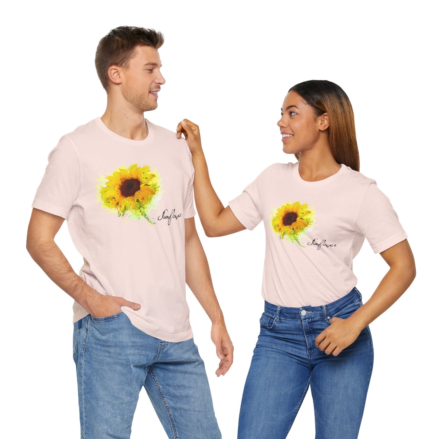 Sunflower Women's Crew Neckline Short Sleeve Tee, Summer Clothes Women, Women's Clothing, Women's Top for casual wear, Unisex, Men and Women Jersey Short Sleeve Tee.