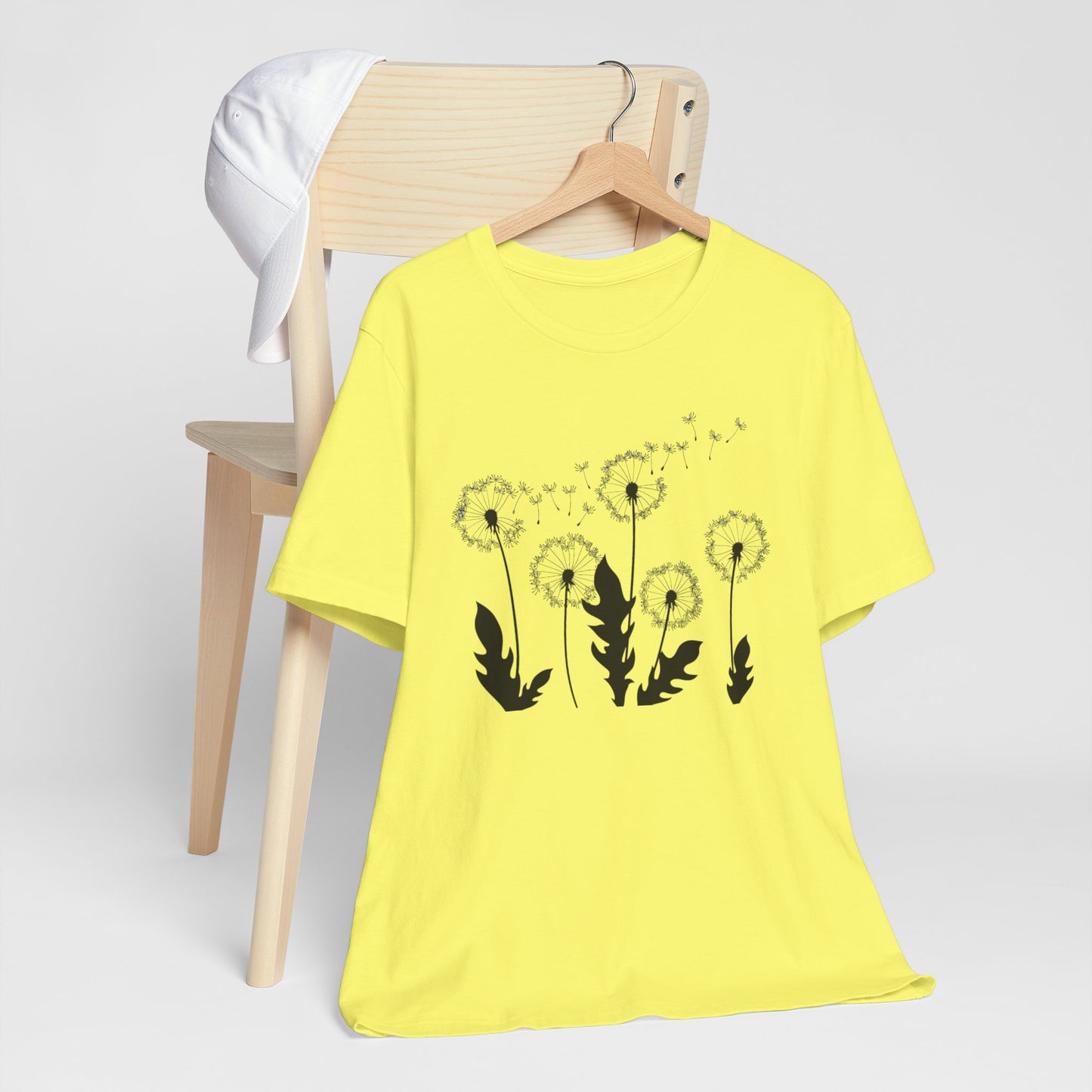 Dandelion Women's Crew Neckline Short Sleeve Tee, Summer Clothes Women, Short Sleeve Crew Neck T-Shirt for Summer, Women's Clothing, Women's Top for casual wear, Unisex, Men and Women Jersey Short Sleeve Tee.