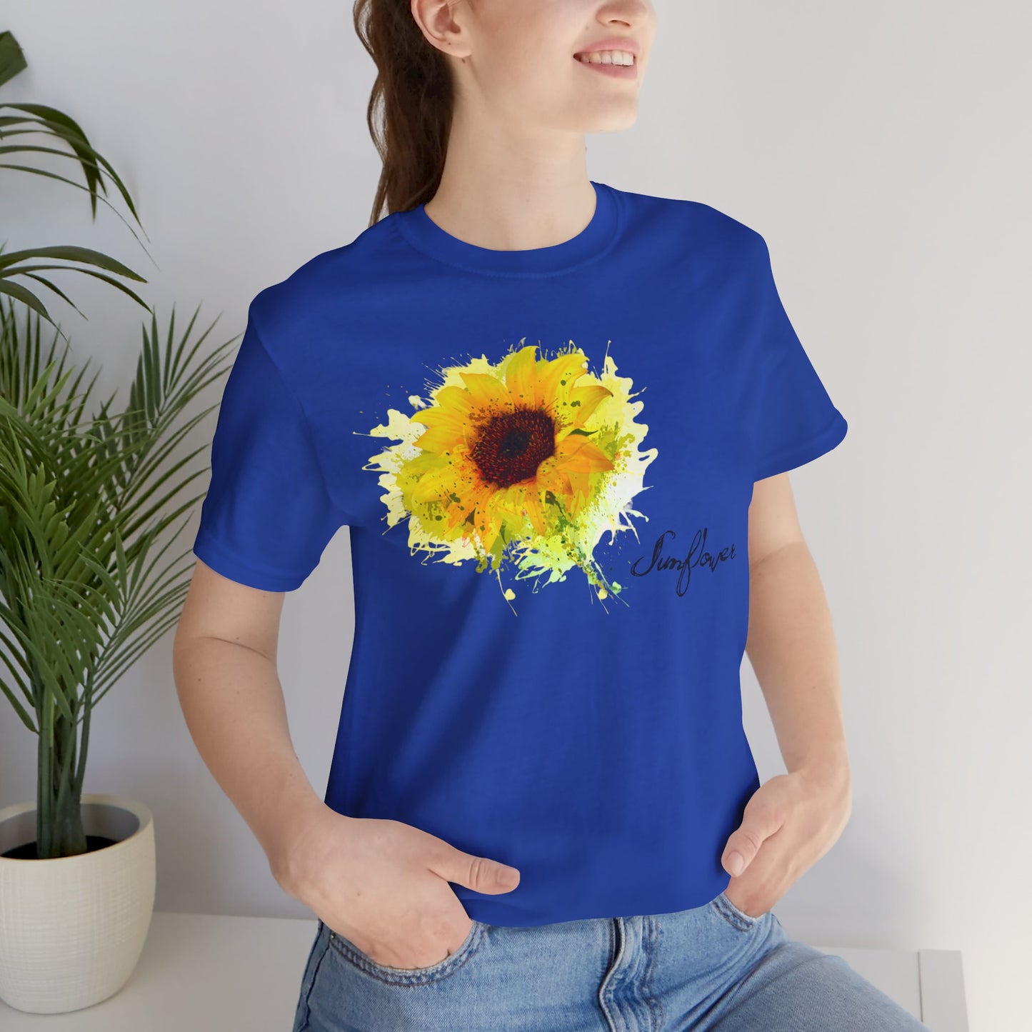 Sunflower Women's Crew Neckline Short Sleeve Tee, Summer Clothes Women, Women's Clothing, Women's Top for casual wear, Unisex, Men and Women Jersey Short Sleeve Tee.