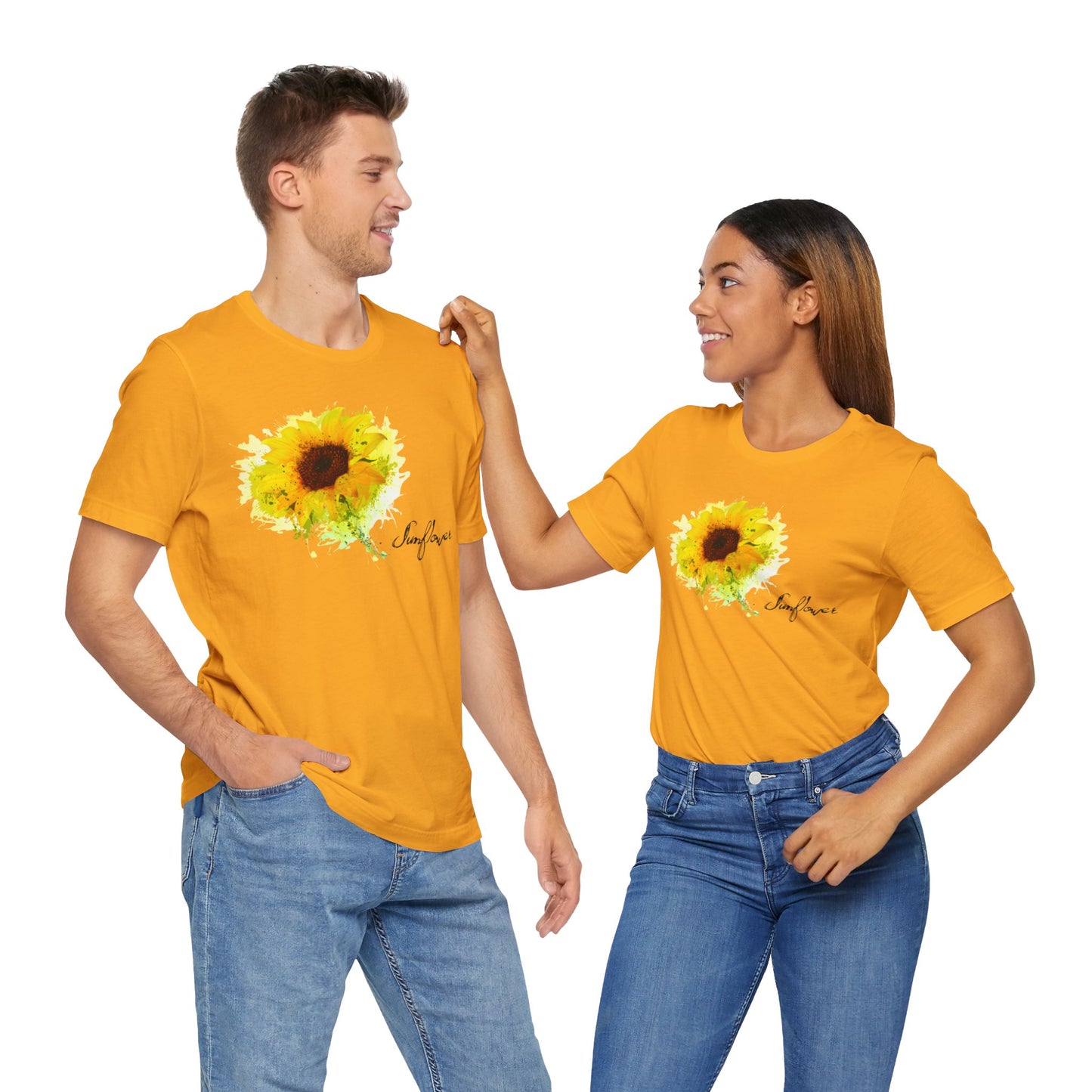 Sunflower Women's Crew Neckline Short Sleeve Tee, Summer Clothes Women, Women's Clothing, Women's Top for casual wear, Unisex, Men and Women Jersey Short Sleeve Tee.