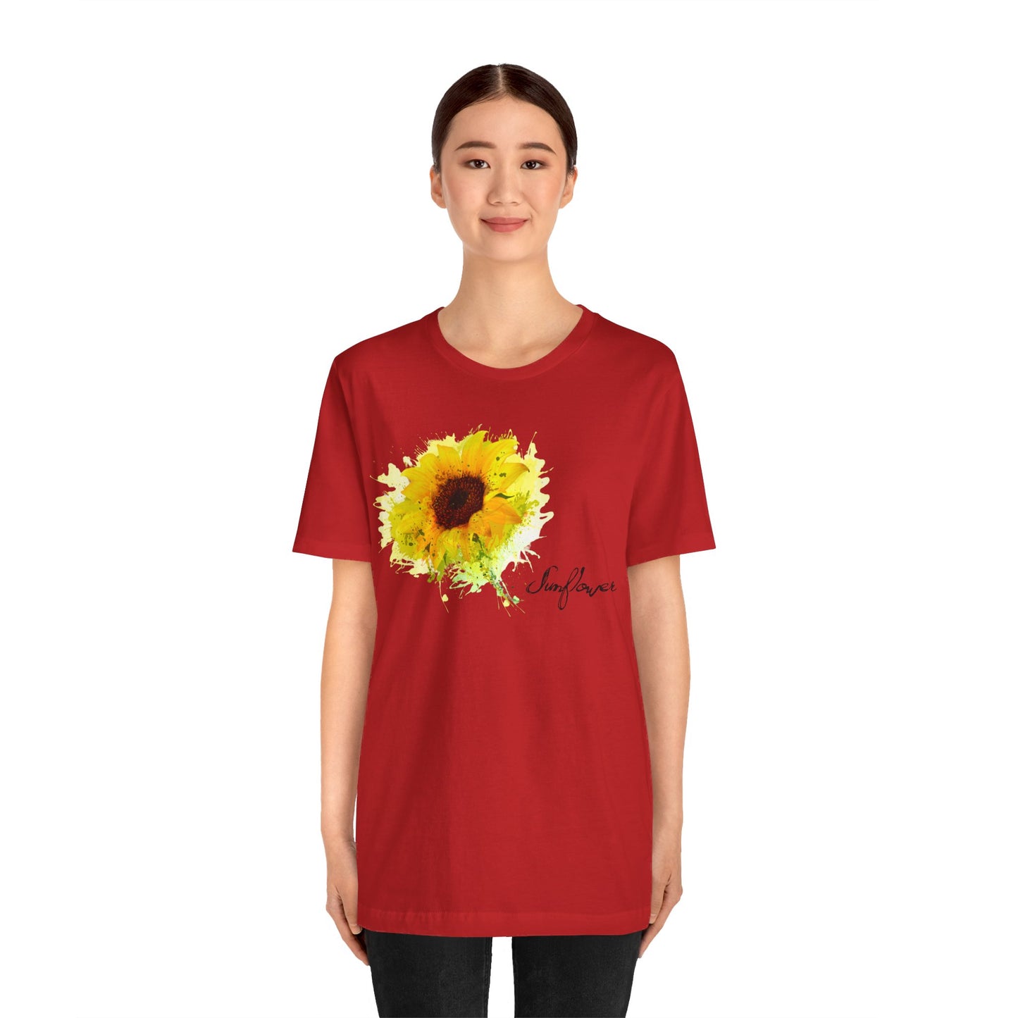 Sunflower Women's Crew Neckline Short Sleeve Tee, Summer Clothes Women, Women's Clothing, Women's Top for casual wear, Unisex, Men and Women Jersey Short Sleeve Tee.