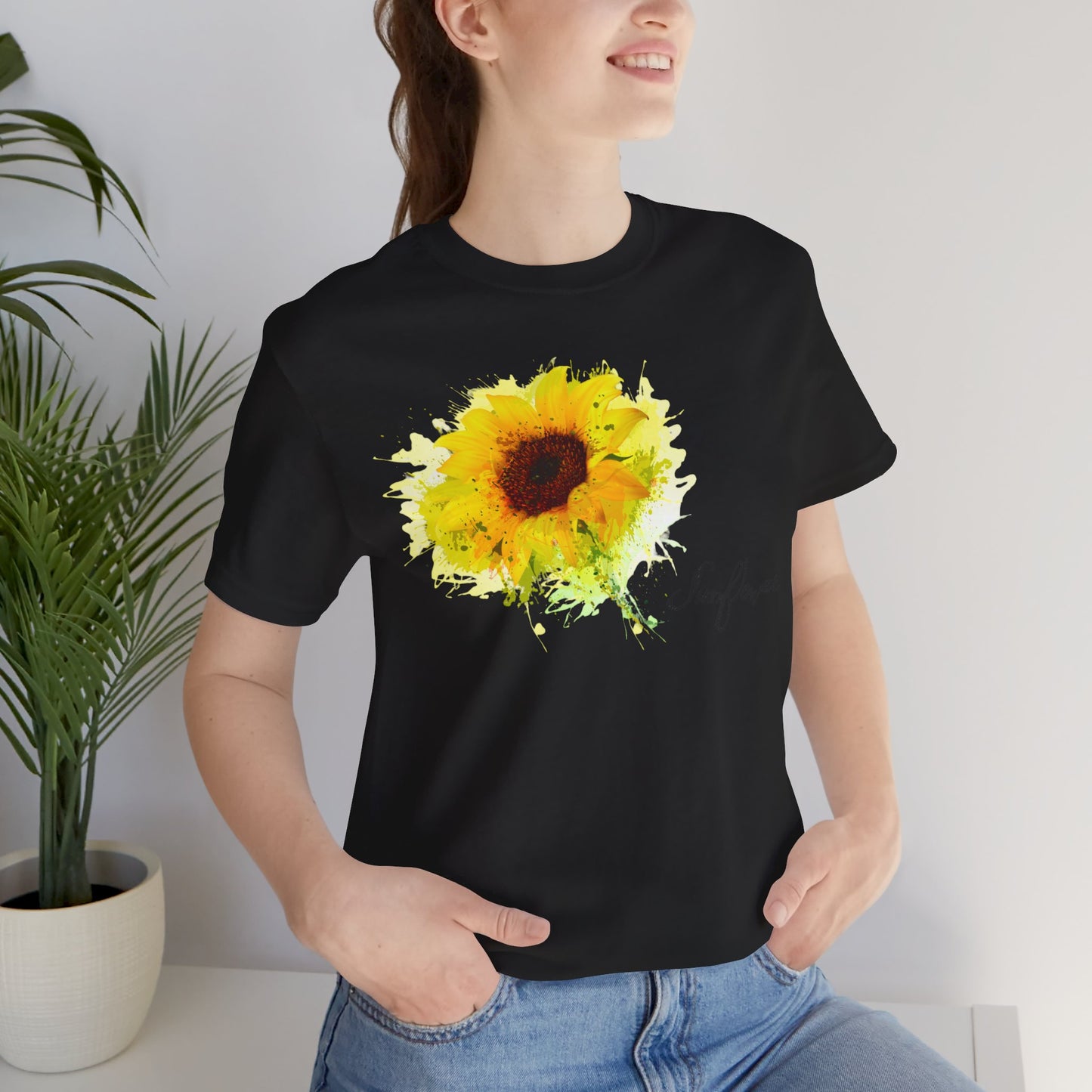 Sunflower Women's Crew Neckline Short Sleeve Tee, Summer Clothes Women, Women's Clothing, Women's Top for casual wear, Unisex, Men and Women Jersey Short Sleeve Tee.