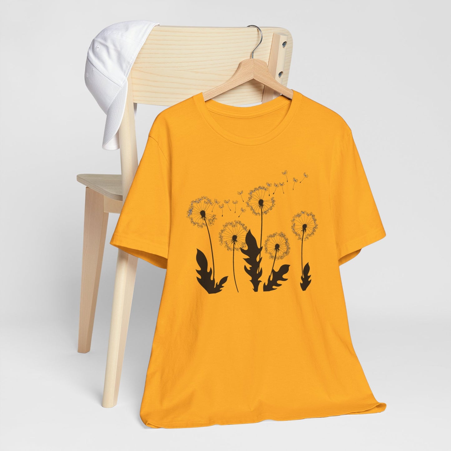 Dandelion Women's Crew Neckline Short Sleeve Tee, Summer Clothes Women, Short Sleeve Crew Neck T-Shirt for Summer, Women's Clothing, Women's Top for casual wear, Unisex, Men and Women Jersey Short Sleeve Tee.