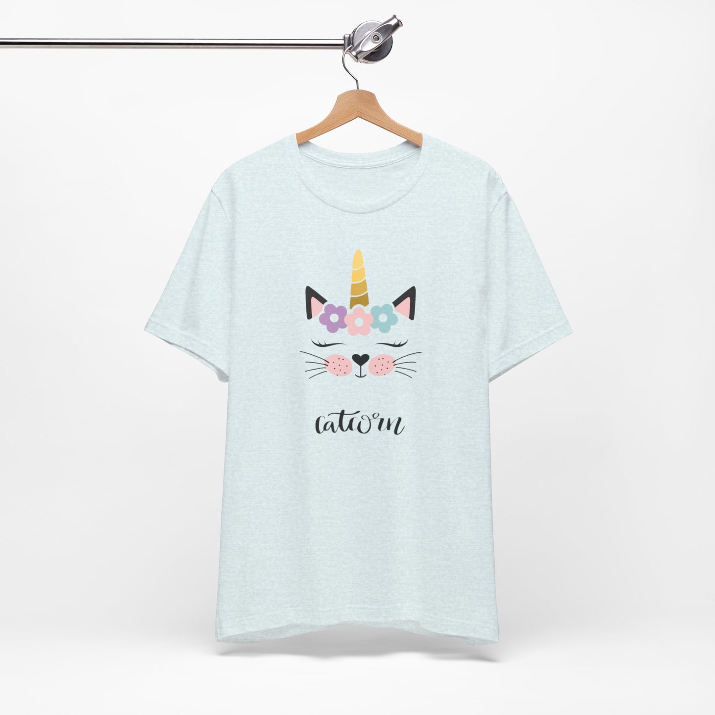 Cat and unicorn t -shirt, cat and unicorn combination, unisex Jersey Short Sleeve Tee