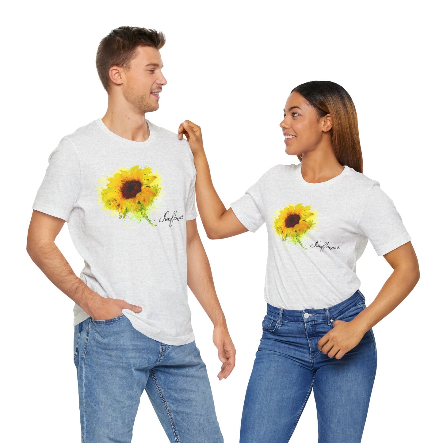 Sunflower Women's Crew Neckline Short Sleeve Tee, Summer Clothes Women, Women's Clothing, Women's Top for casual wear, Unisex, Men and Women Jersey Short Sleeve Tee.