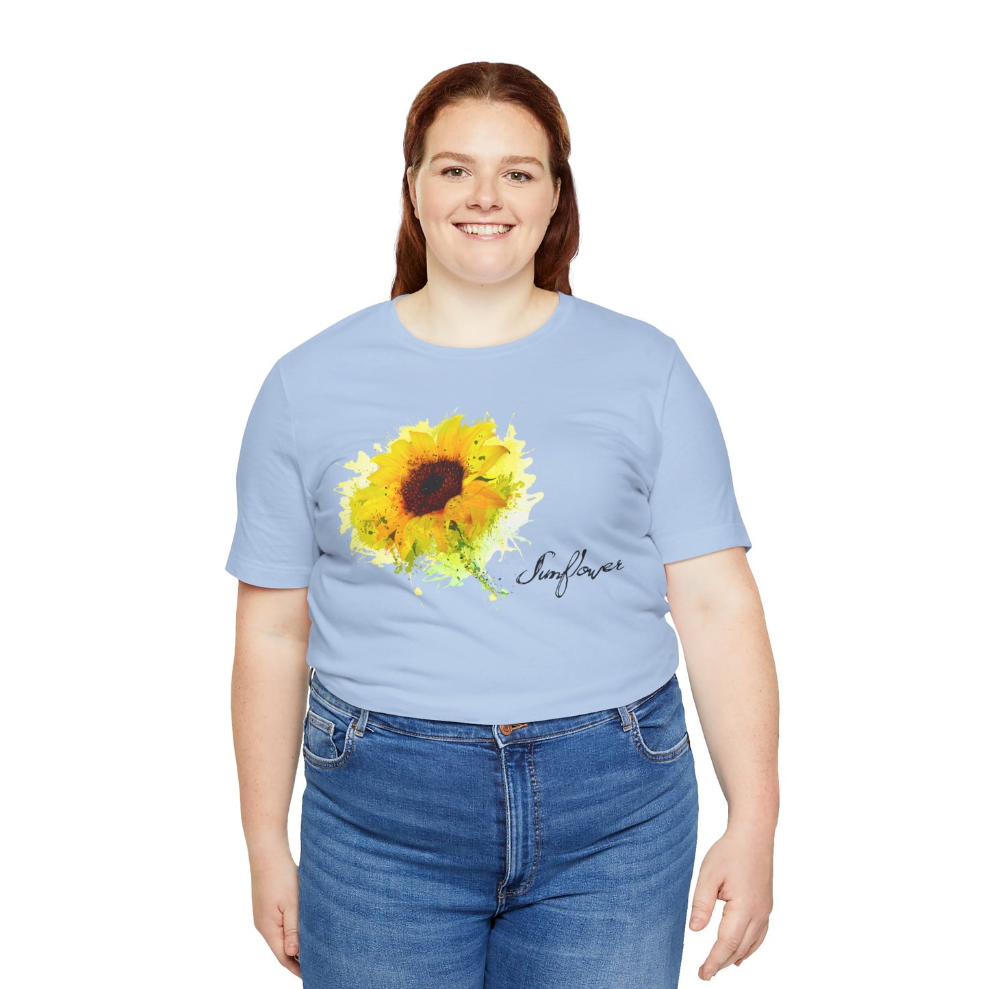 Sunflower Women's Crew Neckline Short Sleeve Tee, Summer Clothes Women, Women's Clothing, Women's Top for casual wear, Unisex, Men and Women Jersey Short Sleeve Tee.