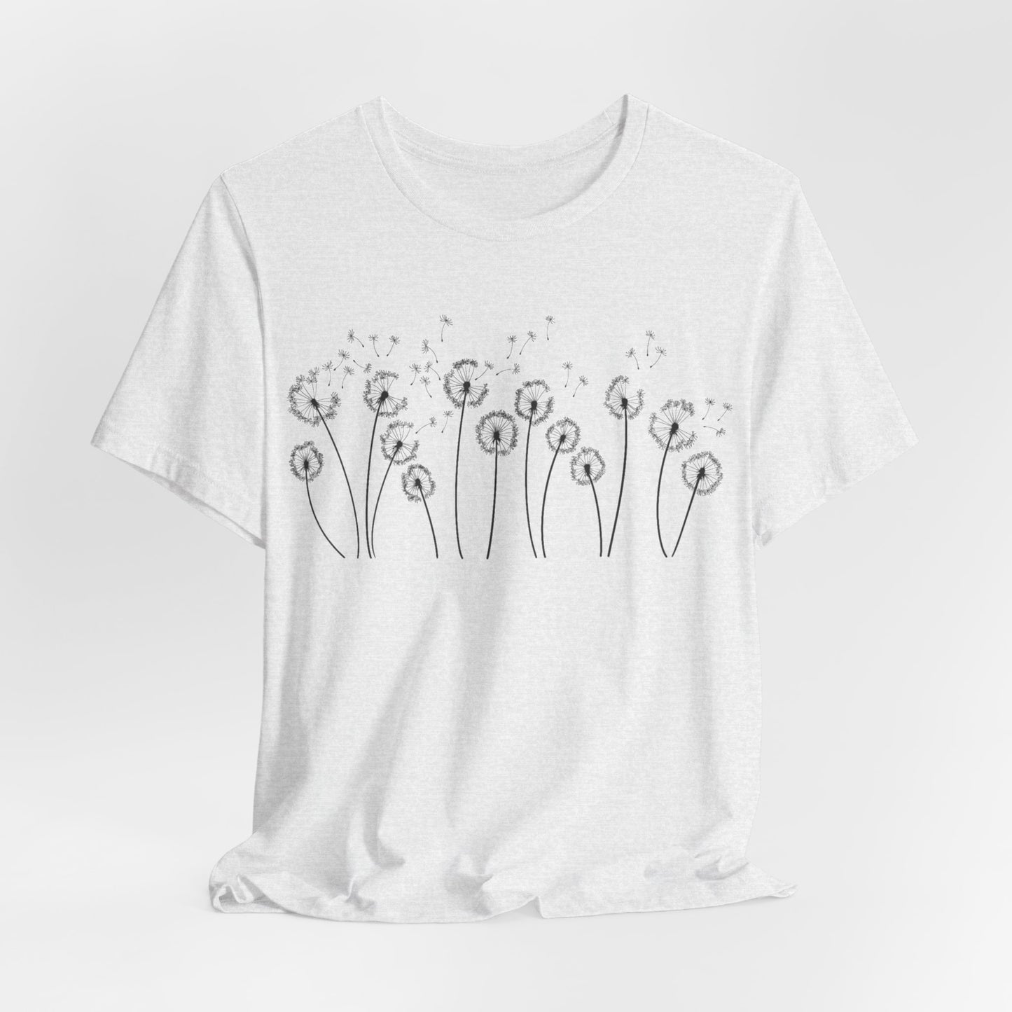 Dandelion Women's Crew Neckline Short Sleeve Tee, Summer Clothes Women, Short Sleeve Crew Neck T-Shirt for Summer, Women's Clothing, Women's Top for casual wear, Unisex, Men and Women Jersey Short Sleeve Tee.