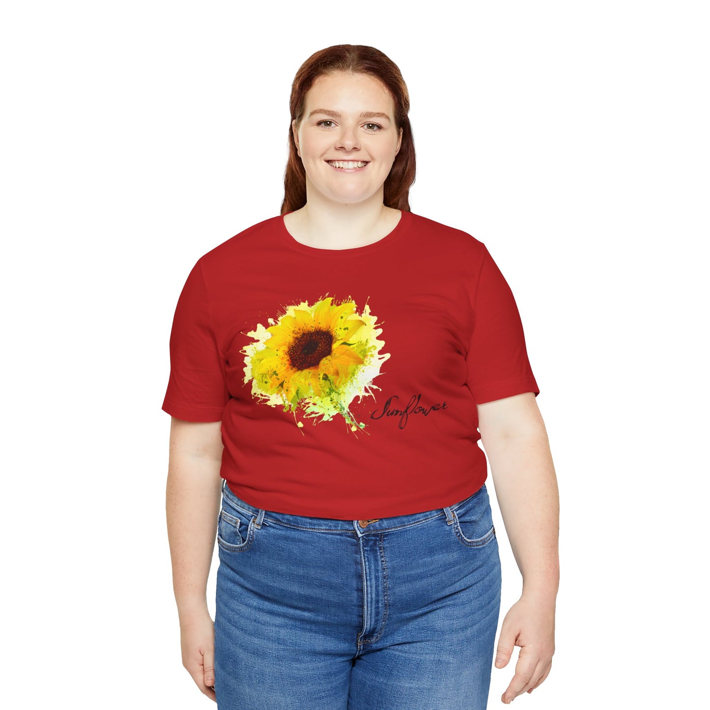 Sunflower Women's Crew Neckline Short Sleeve Tee, Summer Clothes Women, Women's Clothing, Women's Top for casual wear, Unisex, Men and Women Jersey Short Sleeve Tee.