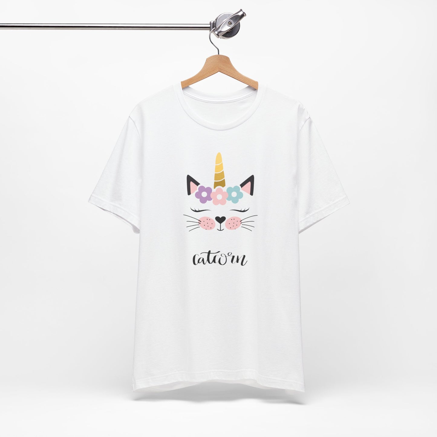 Cat and unicorn t -shirt, cat and unicorn combination, unisex Jersey Short Sleeve Tee