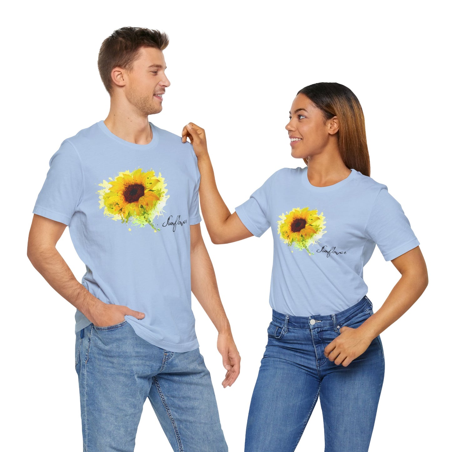 Sunflower Women's Crew Neckline Short Sleeve Tee, Summer Clothes Women, Women's Clothing, Women's Top for casual wear, Unisex, Men and Women Jersey Short Sleeve Tee.