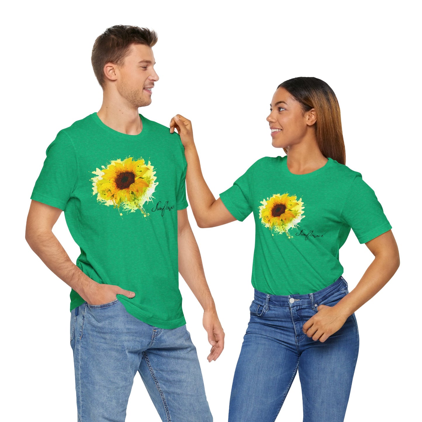 Sunflower Women's Crew Neckline Short Sleeve Tee, Summer Clothes Women, Women's Clothing, Women's Top for casual wear, Unisex, Men and Women Jersey Short Sleeve Tee.