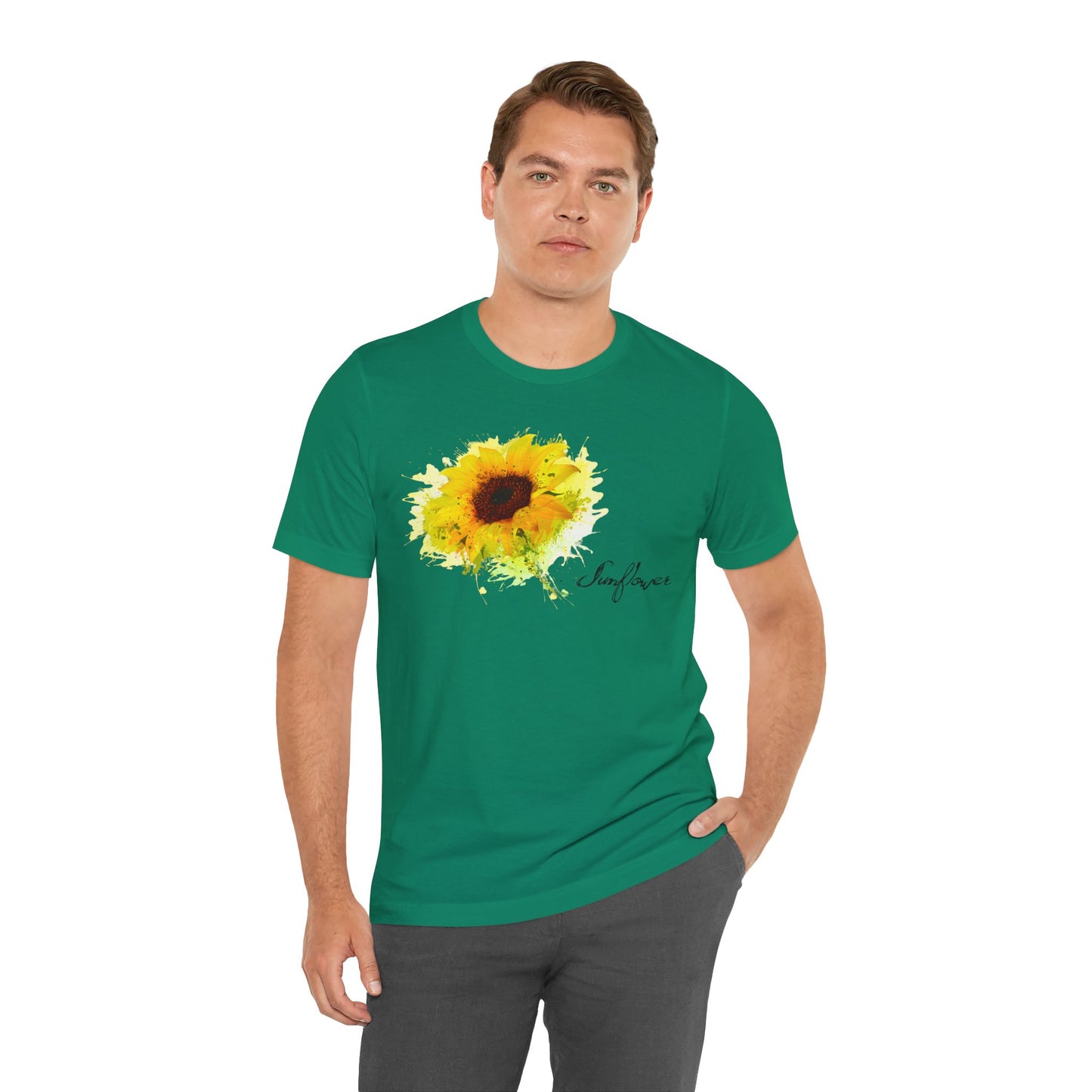 Sunflower Women's Crew Neckline Short Sleeve Tee, Summer Clothes Women, Women's Clothing, Women's Top for casual wear, Unisex, Men and Women Jersey Short Sleeve Tee.