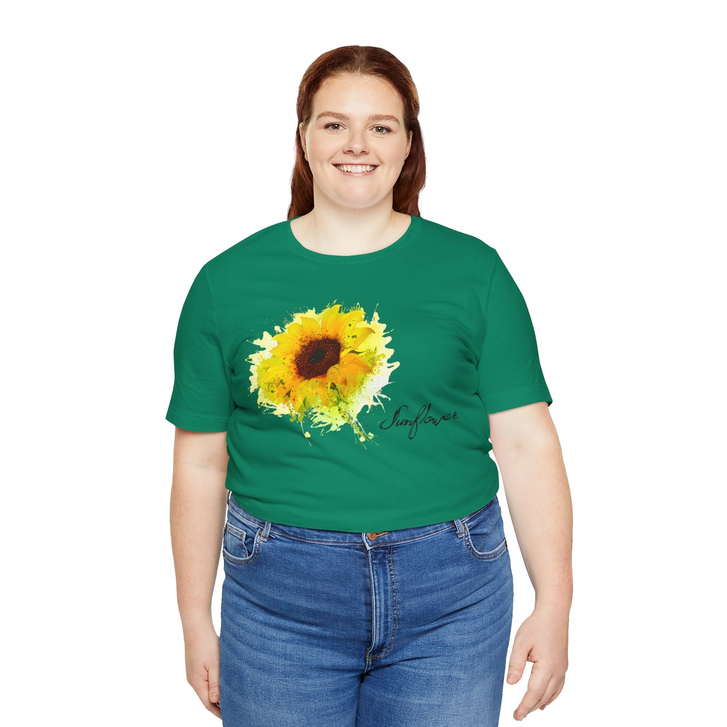 Sunflower Women's Crew Neckline Short Sleeve Tee, Summer Clothes Women, Women's Clothing, Women's Top for casual wear, Unisex, Men and Women Jersey Short Sleeve Tee.