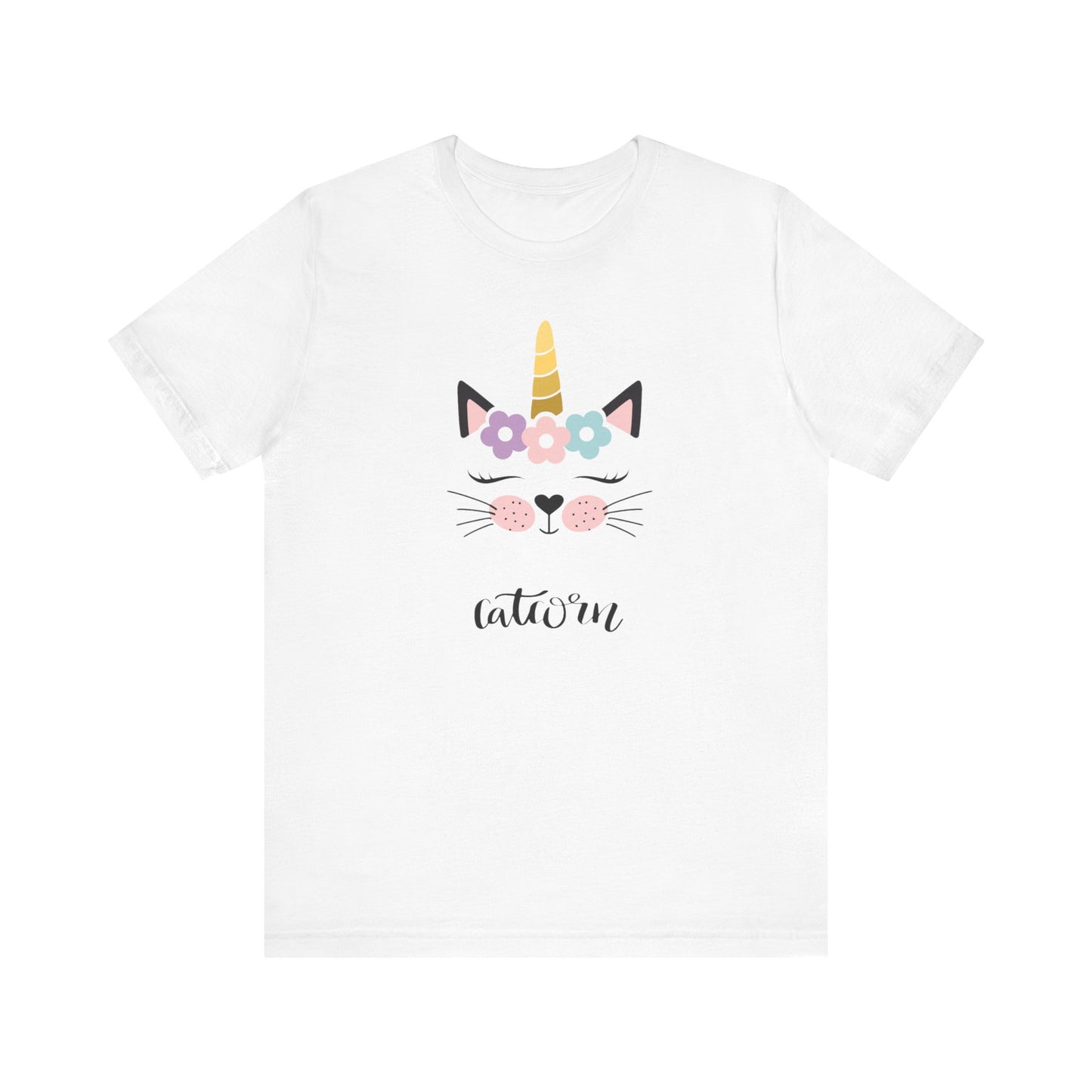 Cat and unicorn t -shirt, cat and unicorn combination, unisex Jersey Short Sleeve Tee