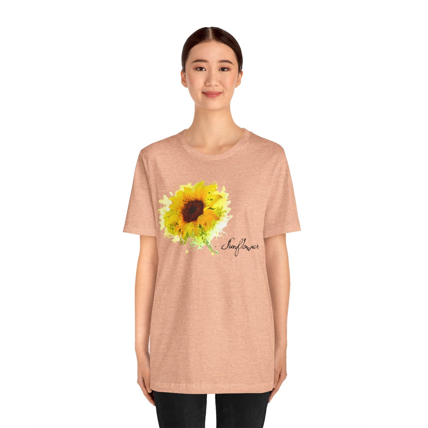 Sunflower Women's Crew Neckline Short Sleeve Tee, Summer Clothes Women, Women's Clothing, Women's Top for casual wear, Unisex, Men and Women Jersey Short Sleeve Tee.