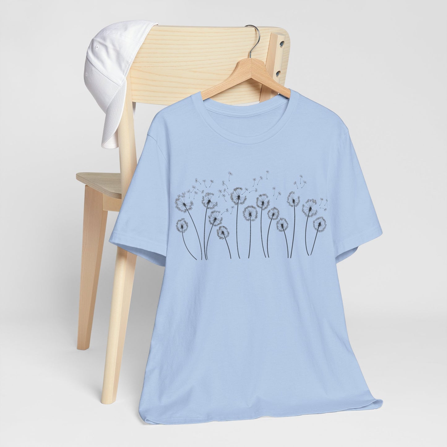 Dandelion Women's Crew Neckline Short Sleeve Tee, Summer Clothes Women, Short Sleeve Crew Neck T-Shirt for Summer, Women's Clothing, Women's Top for casual wear, Unisex, Men and Women Jersey Short Sleeve Tee.