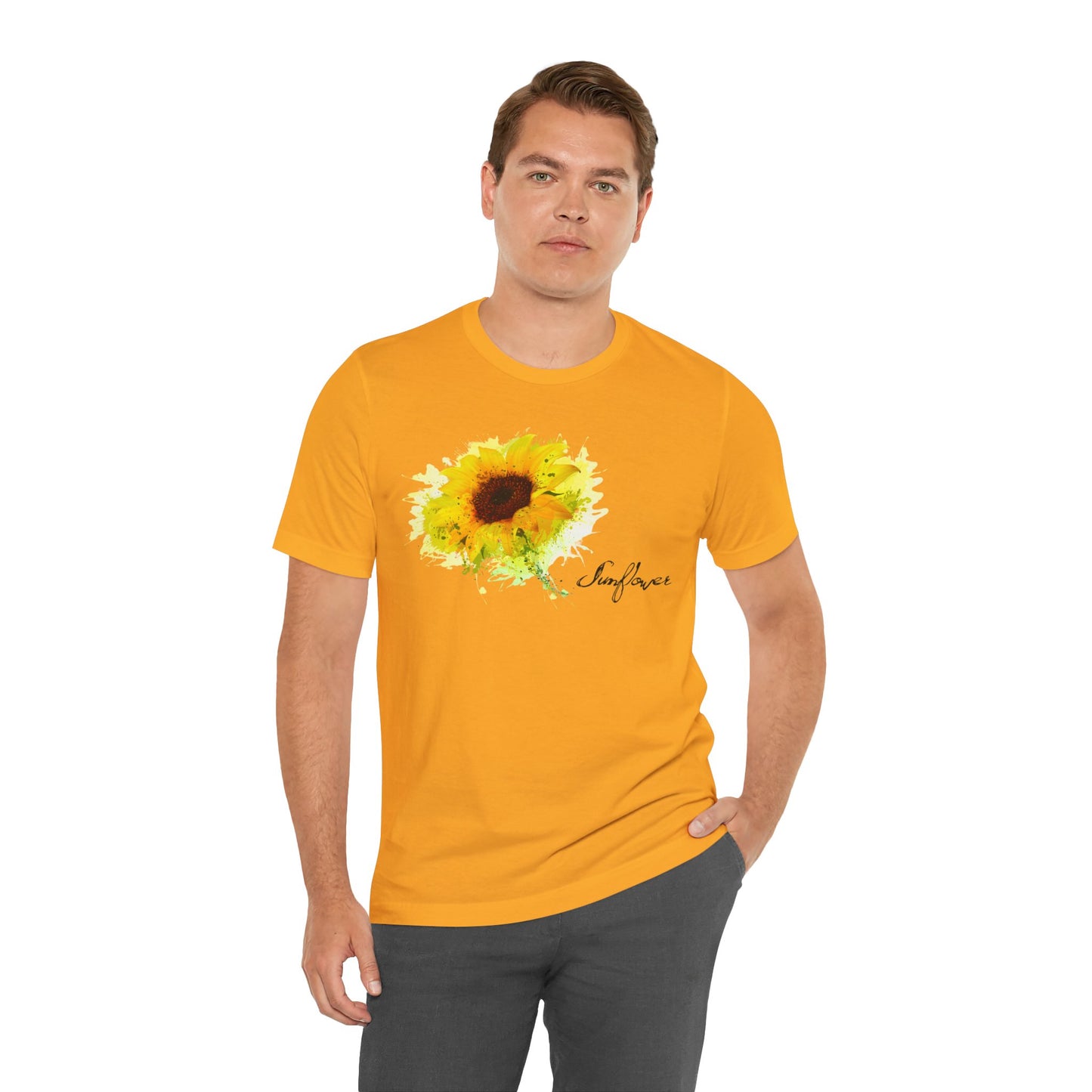 Sunflower Women's Crew Neckline Short Sleeve Tee, Summer Clothes Women, Women's Clothing, Women's Top for casual wear, Unisex, Men and Women Jersey Short Sleeve Tee.