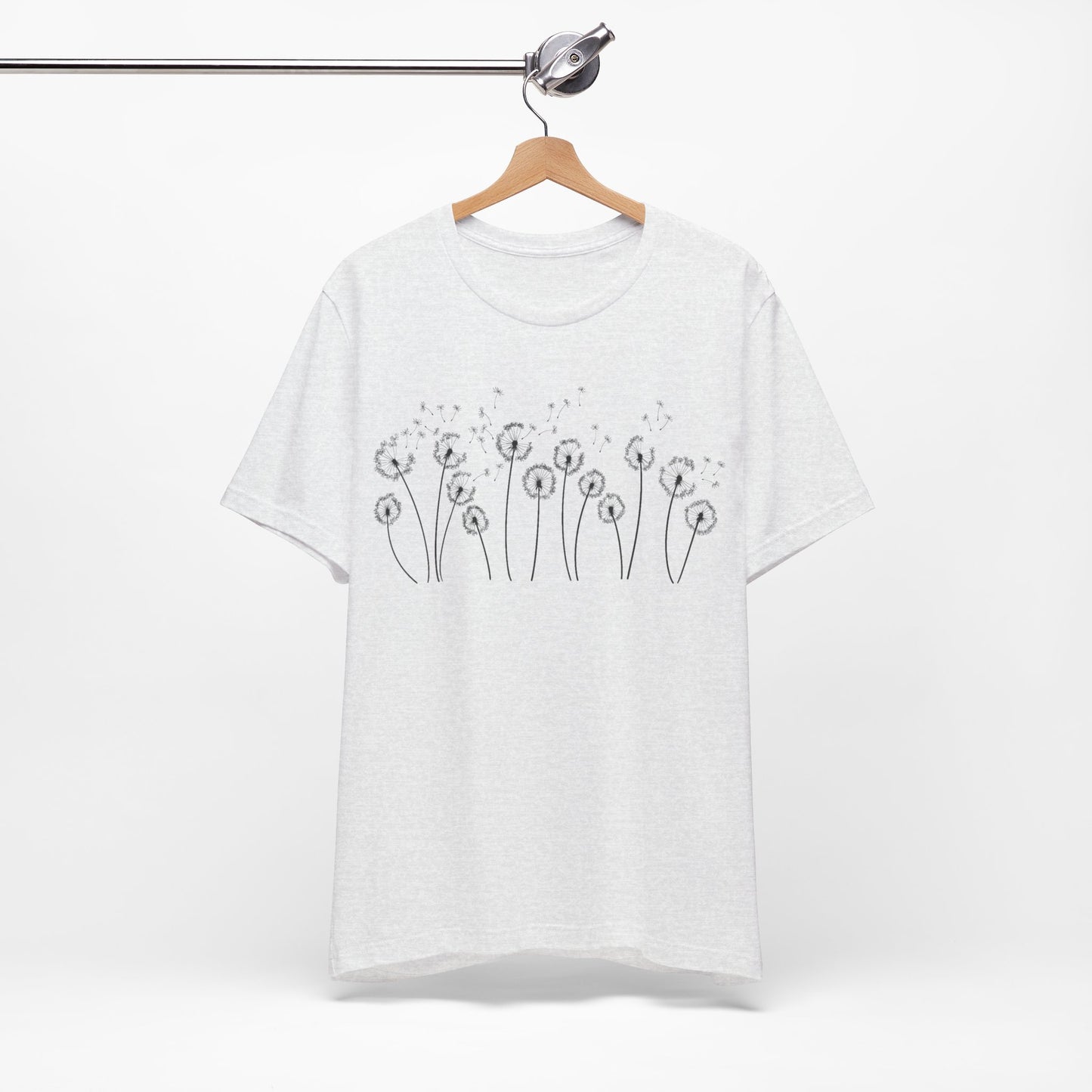 Dandelion Women's Crew Neckline Short Sleeve Tee, Summer Clothes Women, Short Sleeve Crew Neck T-Shirt for Summer, Women's Clothing, Women's Top for casual wear, Unisex, Men and Women Jersey Short Sleeve Tee.