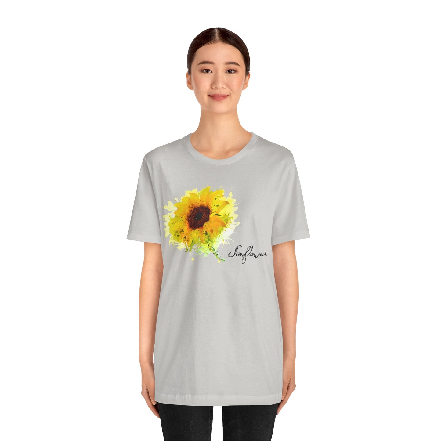 Sunflower Women's Crew Neckline Short Sleeve Tee, Summer Clothes Women, Women's Clothing, Women's Top for casual wear, Unisex, Men and Women Jersey Short Sleeve Tee.