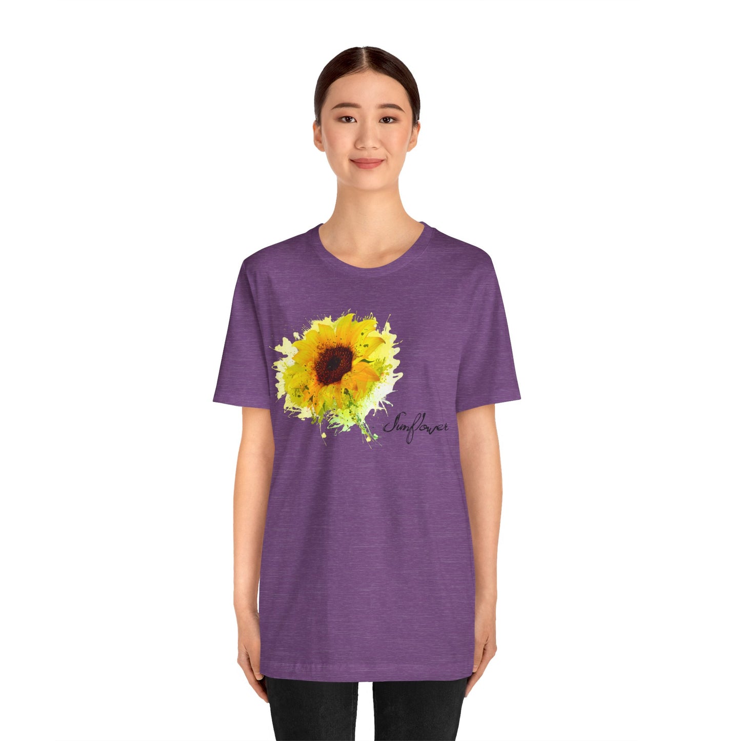 Sunflower Women's Crew Neckline Short Sleeve Tee, Summer Clothes Women, Women's Clothing, Women's Top for casual wear, Unisex, Men and Women Jersey Short Sleeve Tee.