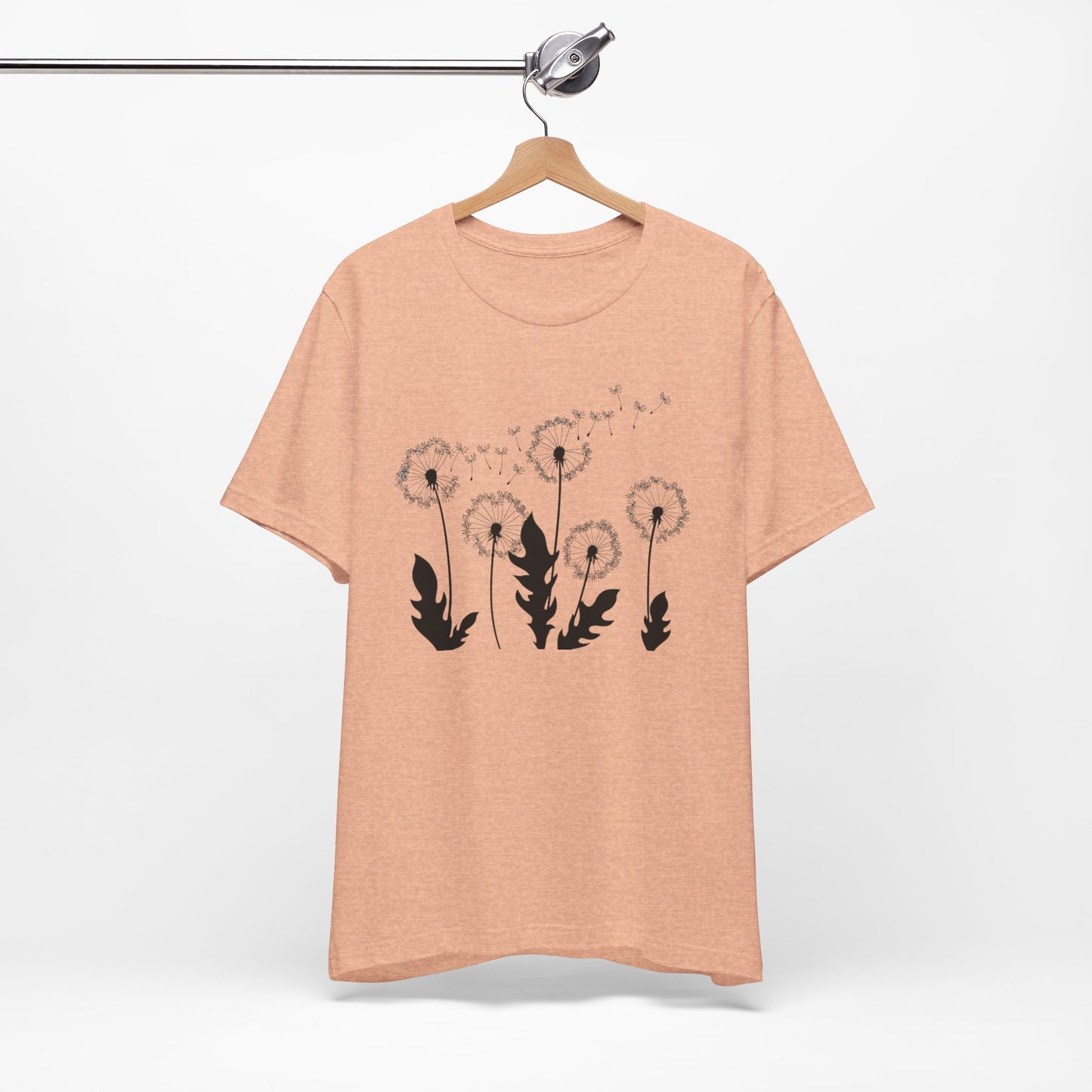 Dandelion Women's Crew Neckline Short Sleeve Tee, Summer Clothes Women, Short Sleeve Crew Neck T-Shirt for Summer, Women's Clothing, Women's Top for casual wear, Unisex, Men and Women Jersey Short Sleeve Tee.