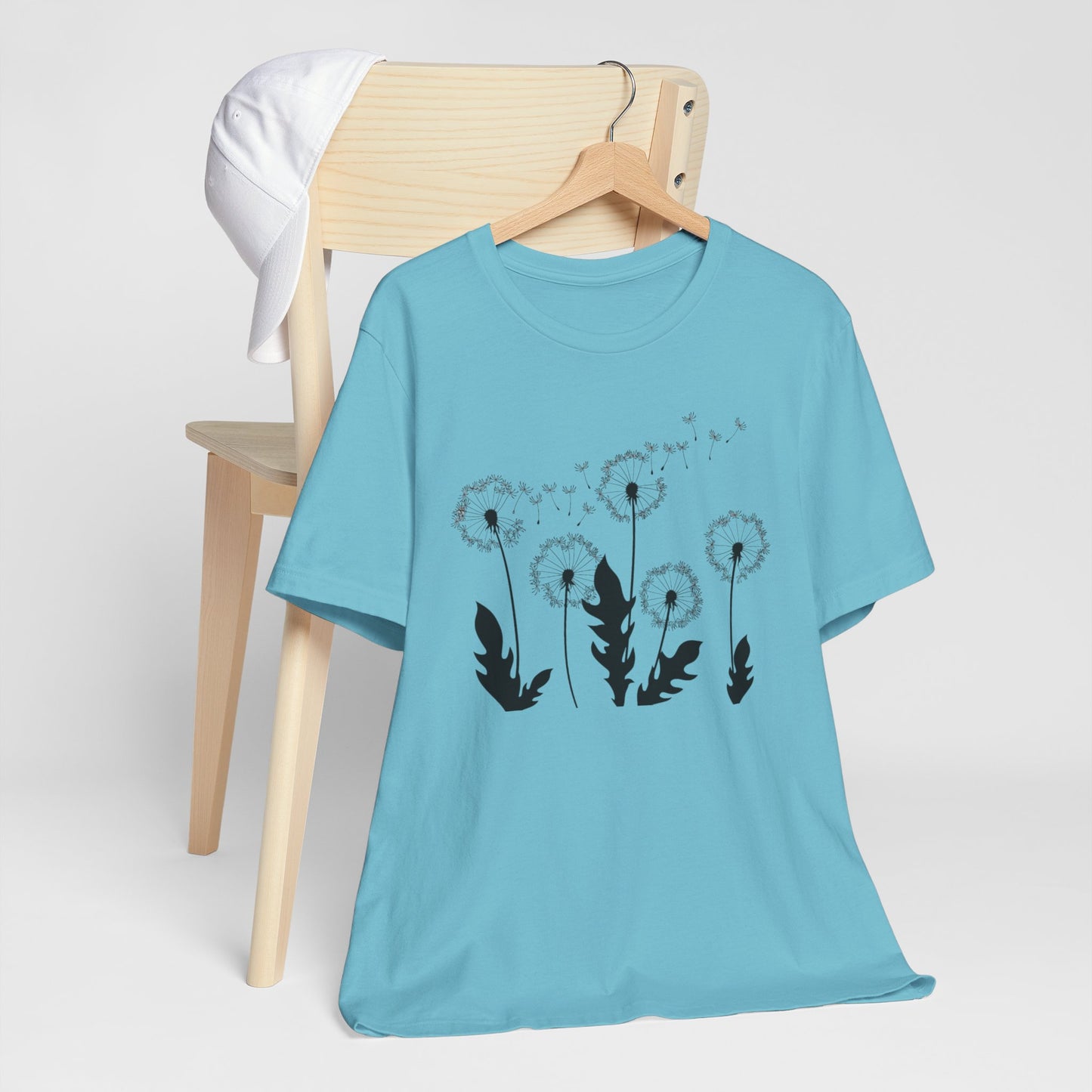 Dandelion Women's Crew Neckline Short Sleeve Tee, Summer Clothes Women, Short Sleeve Crew Neck T-Shirt for Summer, Women's Clothing, Women's Top for casual wear, Unisex, Men and Women Jersey Short Sleeve Tee.