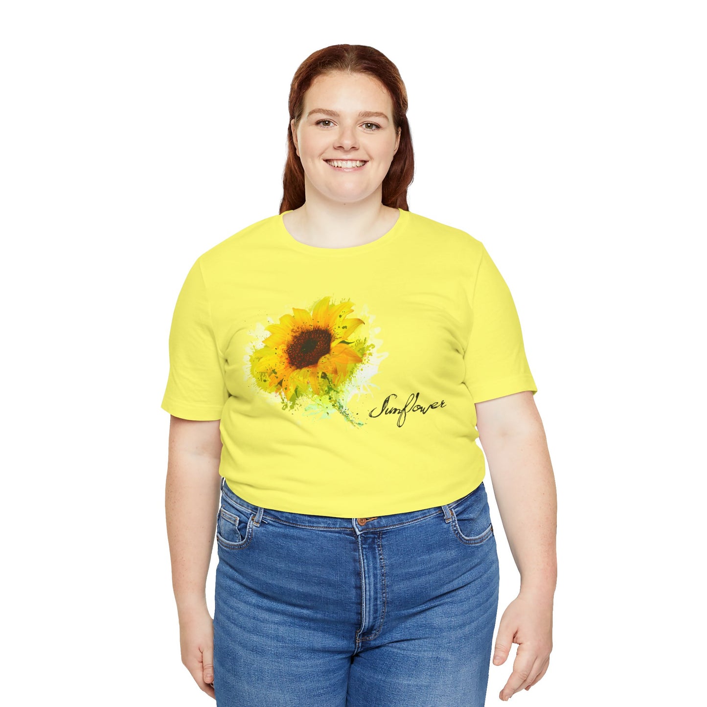 Sunflower Women's Crew Neckline Short Sleeve Tee, Summer Clothes Women, Women's Clothing, Women's Top for casual wear, Unisex, Men and Women Jersey Short Sleeve Tee.