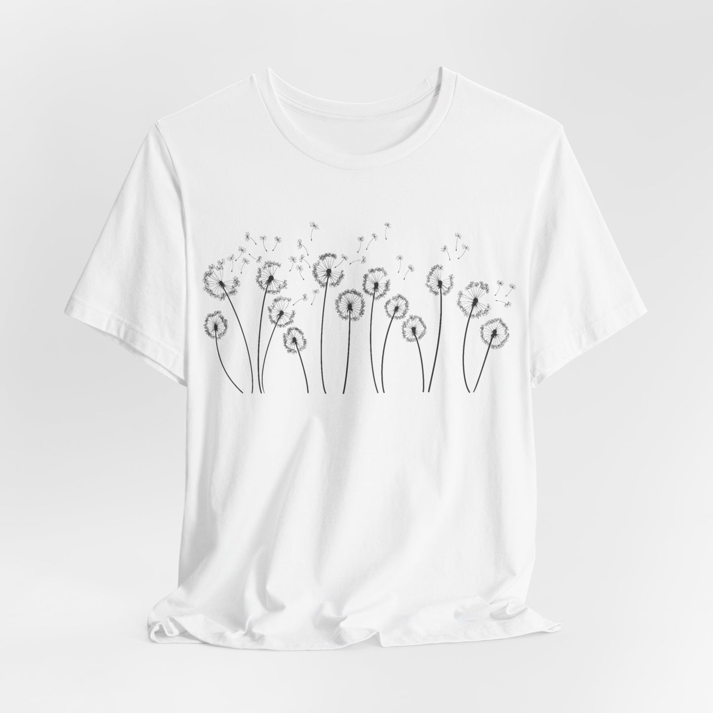 Dandelion Women's Crew Neckline Short Sleeve Tee, Summer Clothes Women, Short Sleeve Crew Neck T-Shirt for Summer, Women's Clothing, Women's Top for casual wear, Unisex, Men and Women Jersey Short Sleeve Tee.