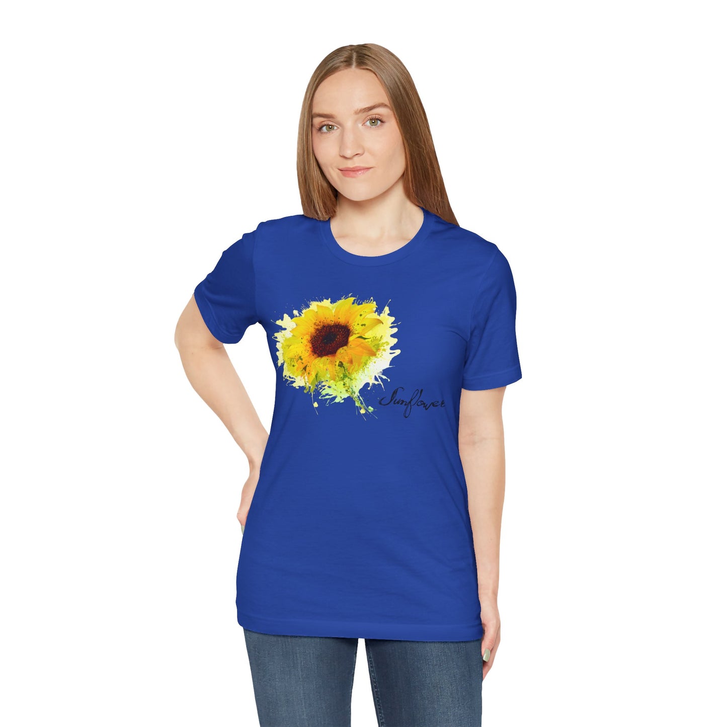 Sunflower Women's Crew Neckline Short Sleeve Tee, Summer Clothes Women, Women's Clothing, Women's Top for casual wear, Unisex, Men and Women Jersey Short Sleeve Tee.