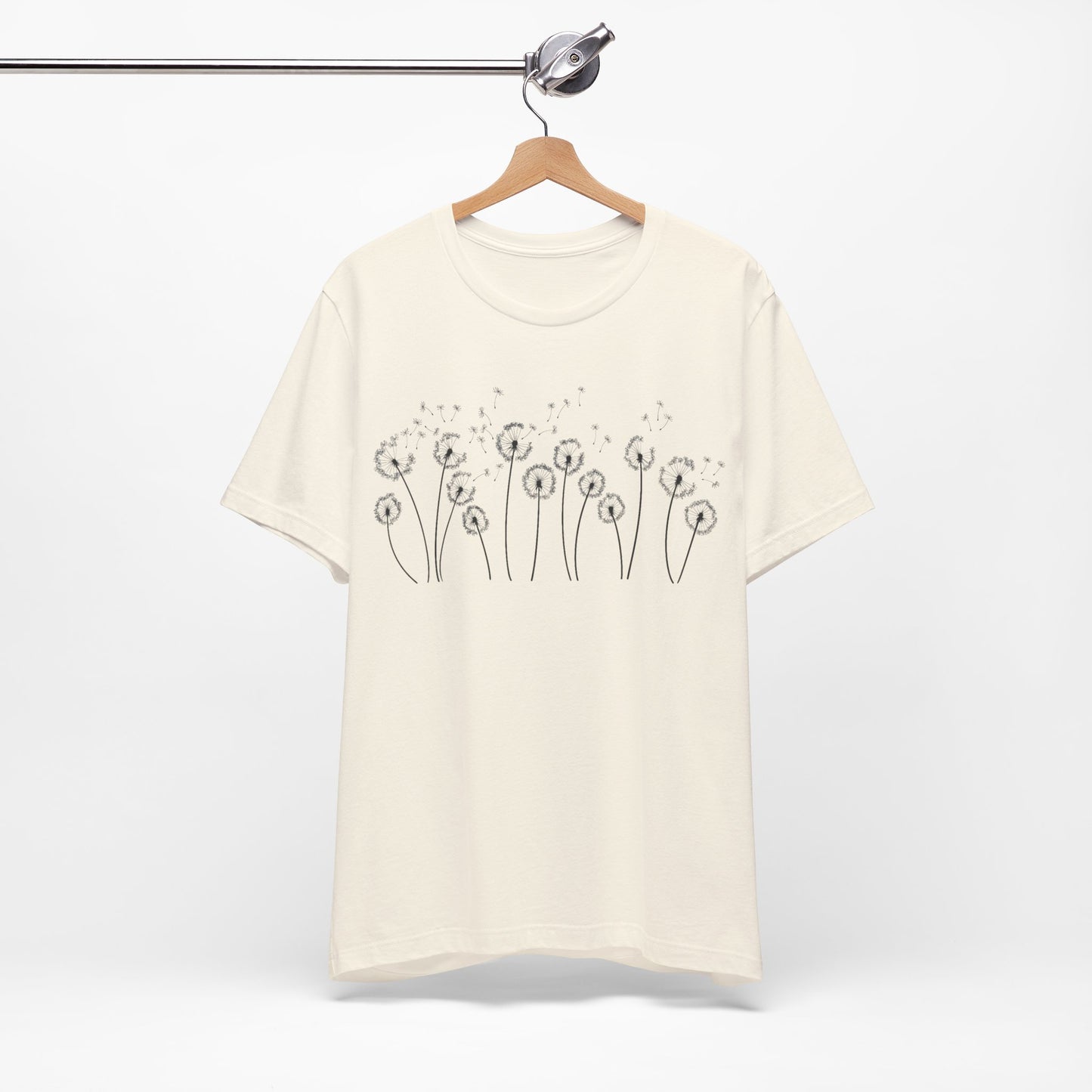 Dandelion Women's Crew Neckline Short Sleeve Tee, Summer Clothes Women, Short Sleeve Crew Neck T-Shirt for Summer, Women's Clothing, Women's Top for casual wear, Unisex, Men and Women Jersey Short Sleeve Tee.