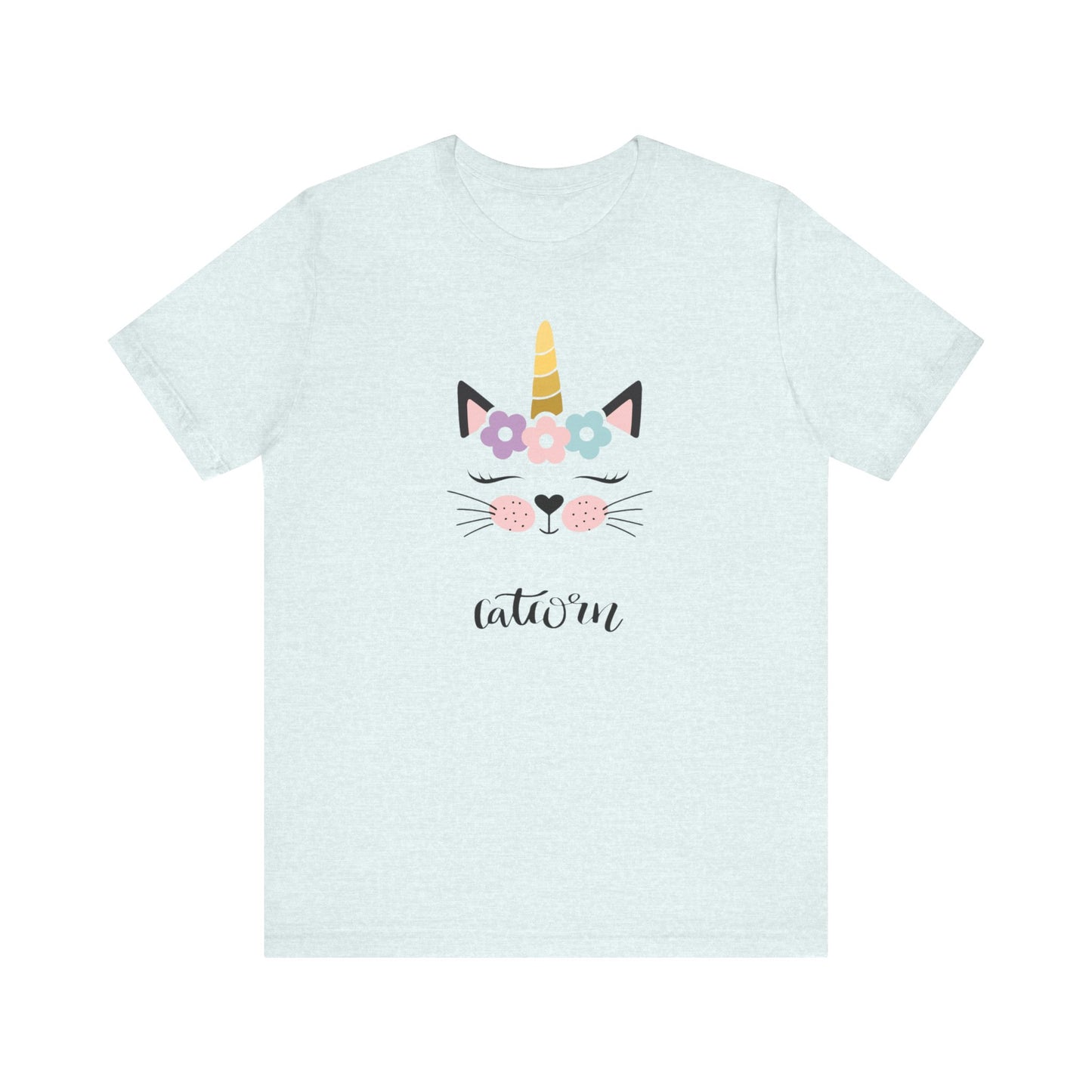 Cat and unicorn t -shirt, cat and unicorn combination, unisex Jersey Short Sleeve Tee