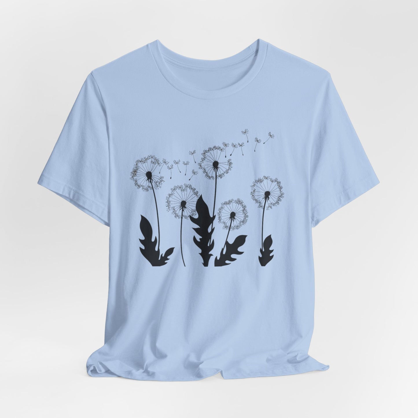 Dandelion Women's Crew Neckline Short Sleeve Tee, Summer Clothes Women, Short Sleeve Crew Neck T-Shirt for Summer, Women's Clothing, Women's Top for casual wear, Unisex, Men and Women Jersey Short Sleeve Tee.