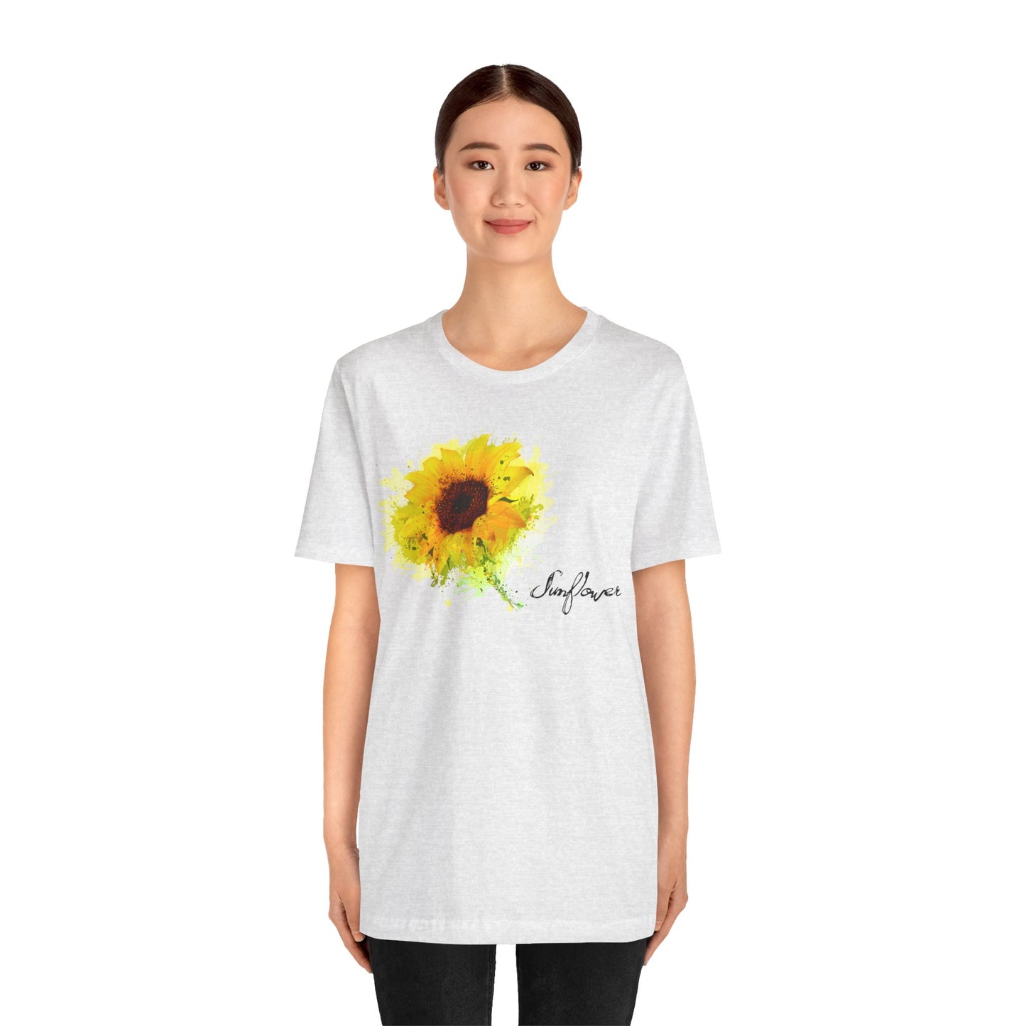 Sunflower Women's Crew Neckline Short Sleeve Tee, Summer Clothes Women, Women's Clothing, Women's Top for casual wear, Unisex, Men and Women Jersey Short Sleeve Tee.