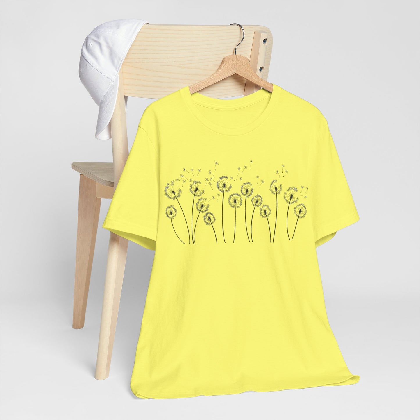 Dandelion Women's Crew Neckline Short Sleeve Tee, Summer Clothes Women, Short Sleeve Crew Neck T-Shirt for Summer, Women's Clothing, Women's Top for casual wear, Unisex, Men and Women Jersey Short Sleeve Tee.