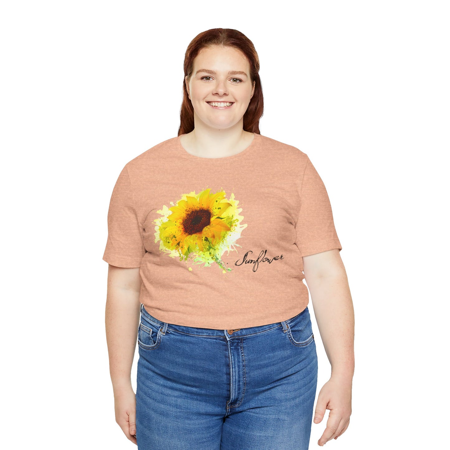 Sunflower Women's Crew Neckline Short Sleeve Tee, Summer Clothes Women, Women's Clothing, Women's Top for casual wear, Unisex, Men and Women Jersey Short Sleeve Tee.