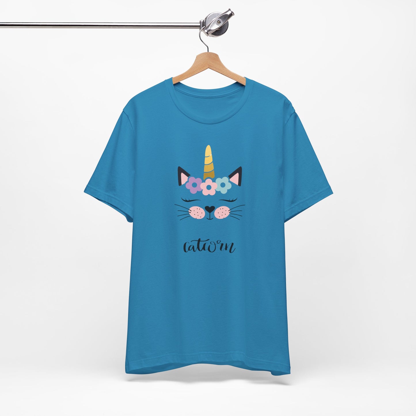 Cat and unicorn t -shirt, cat and unicorn combination, unisex Jersey Short Sleeve Tee