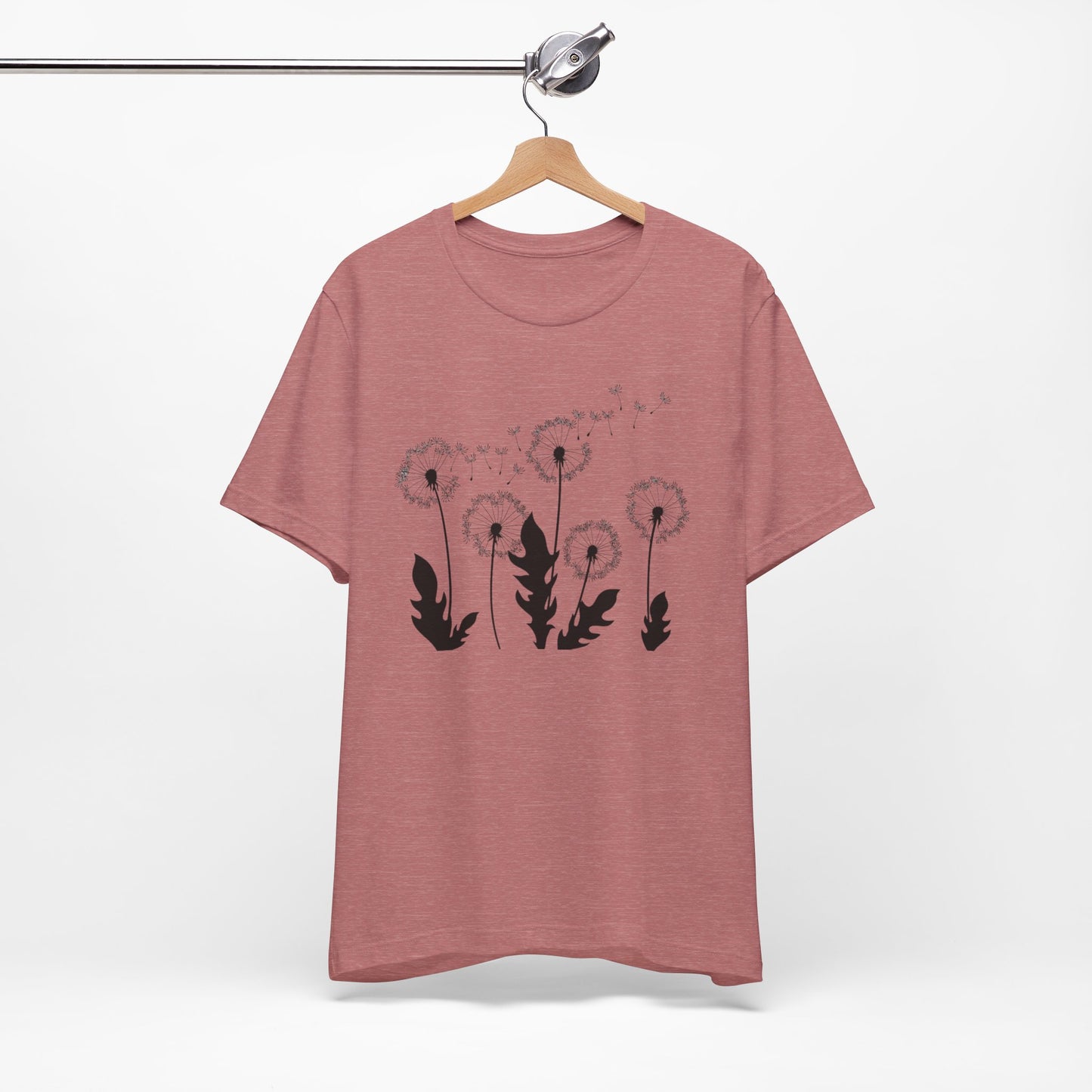 Dandelion Women's Crew Neckline Short Sleeve Tee, Summer Clothes Women, Short Sleeve Crew Neck T-Shirt for Summer, Women's Clothing, Women's Top for casual wear, Unisex, Men and Women Jersey Short Sleeve Tee.