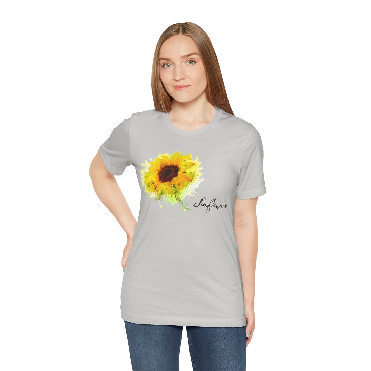 Sunflower Women's Crew Neckline Short Sleeve Tee, Summer Clothes Women, Women's Clothing, Women's Top for casual wear, Unisex, Men and Women Jersey Short Sleeve Tee.