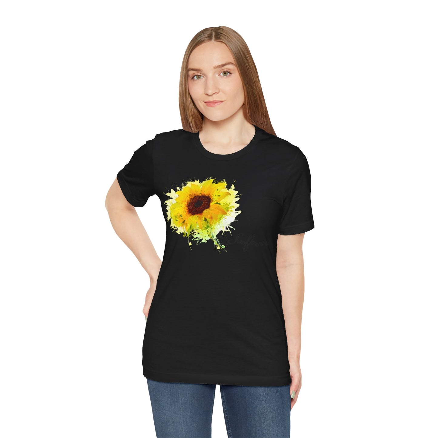 Sunflower Women's Crew Neckline Short Sleeve Tee, Summer Clothes Women, Women's Clothing, Women's Top for casual wear, Unisex, Men and Women Jersey Short Sleeve Tee.