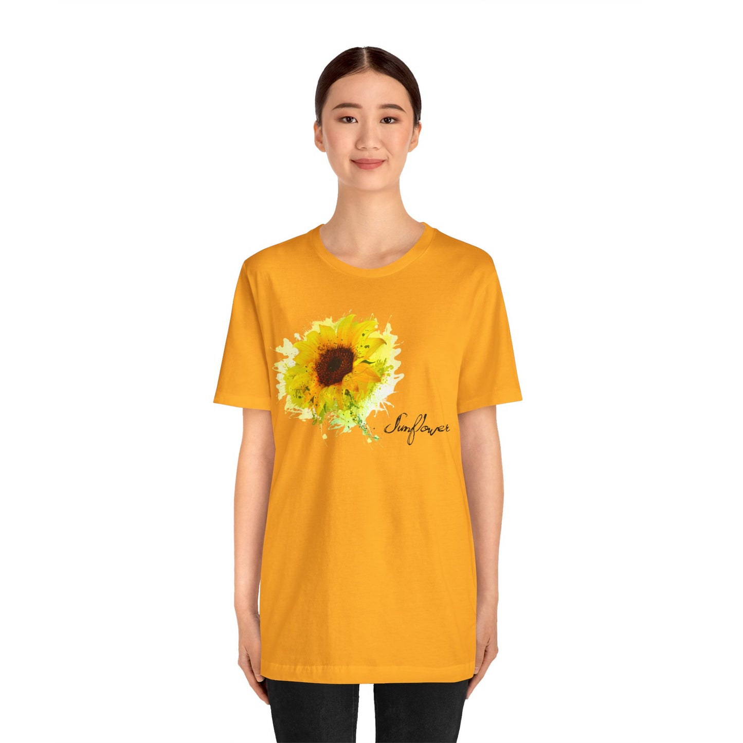 Sunflower Women's Crew Neckline Short Sleeve Tee, Summer Clothes Women, Women's Clothing, Women's Top for casual wear, Unisex, Men and Women Jersey Short Sleeve Tee.