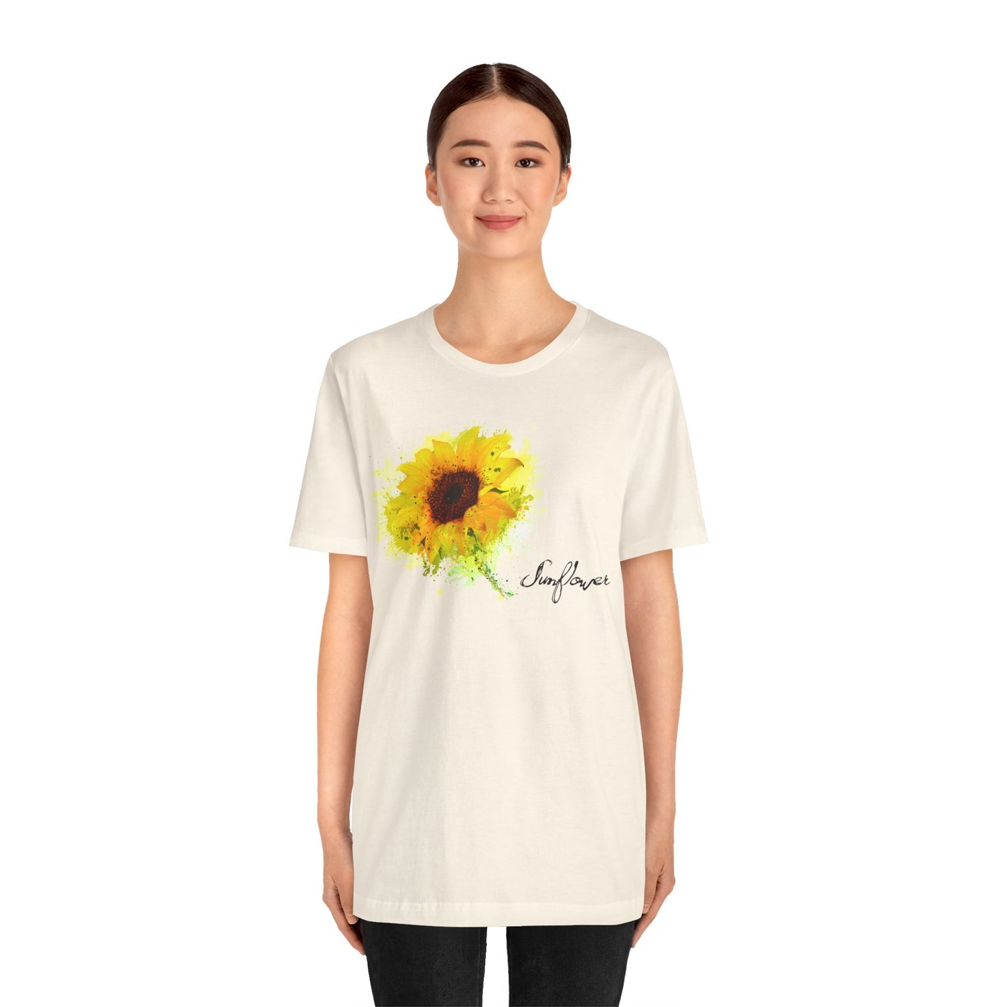 Sunflower Women's Crew Neckline Short Sleeve Tee, Summer Clothes Women, Women's Clothing, Women's Top for casual wear, Unisex, Men and Women Jersey Short Sleeve Tee.