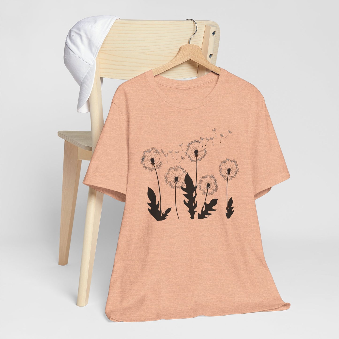 Dandelion Women's Crew Neckline Short Sleeve Tee, Summer Clothes Women, Short Sleeve Crew Neck T-Shirt for Summer, Women's Clothing, Women's Top for casual wear, Unisex, Men and Women Jersey Short Sleeve Tee.