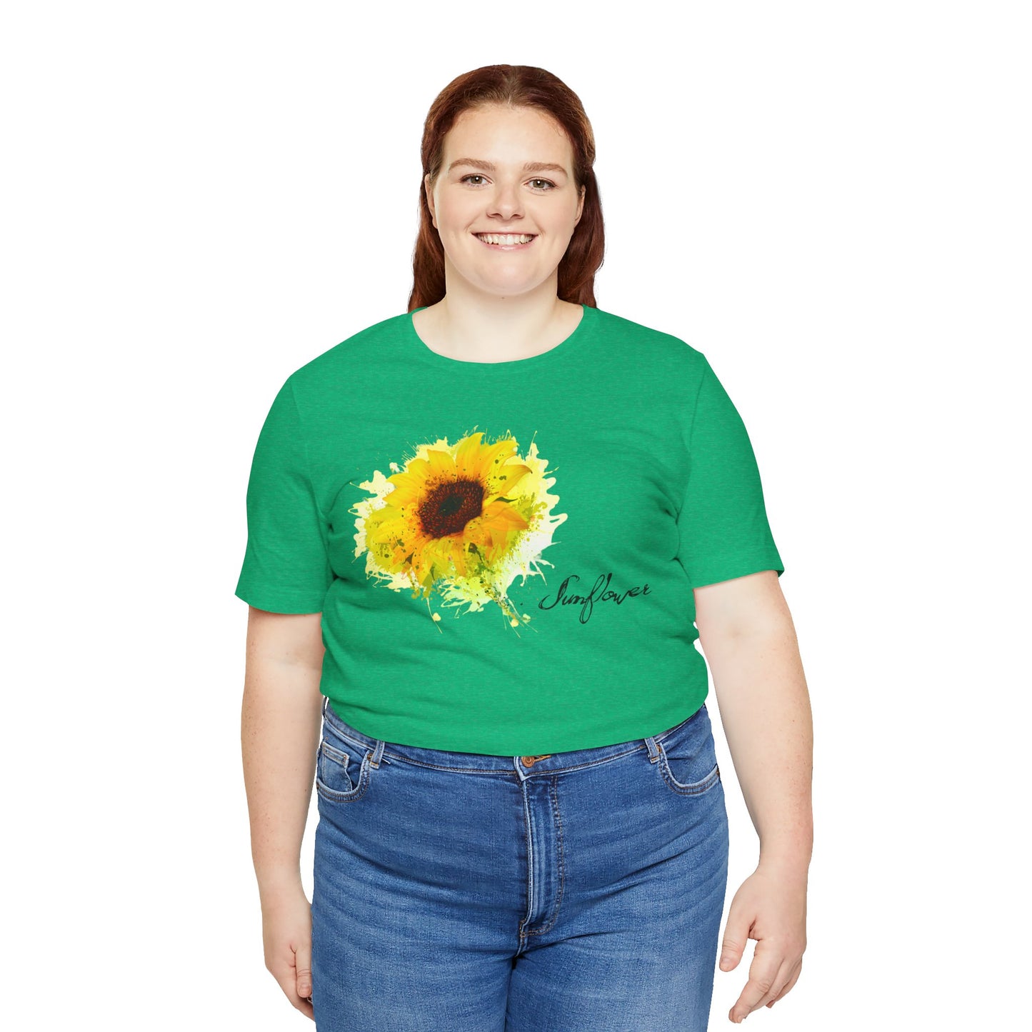 Sunflower Women's Crew Neckline Short Sleeve Tee, Summer Clothes Women, Women's Clothing, Women's Top for casual wear, Unisex, Men and Women Jersey Short Sleeve Tee.