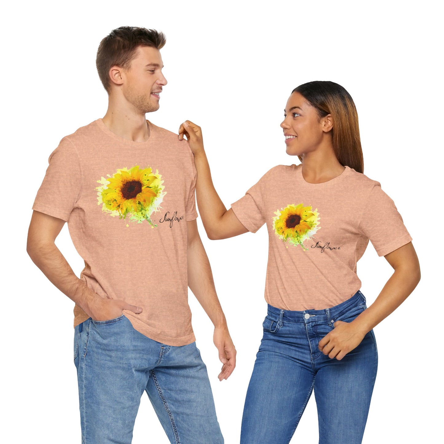 Sunflower Women's Crew Neckline Short Sleeve Tee, Summer Clothes Women, Women's Clothing, Women's Top for casual wear, Unisex, Men and Women Jersey Short Sleeve Tee.