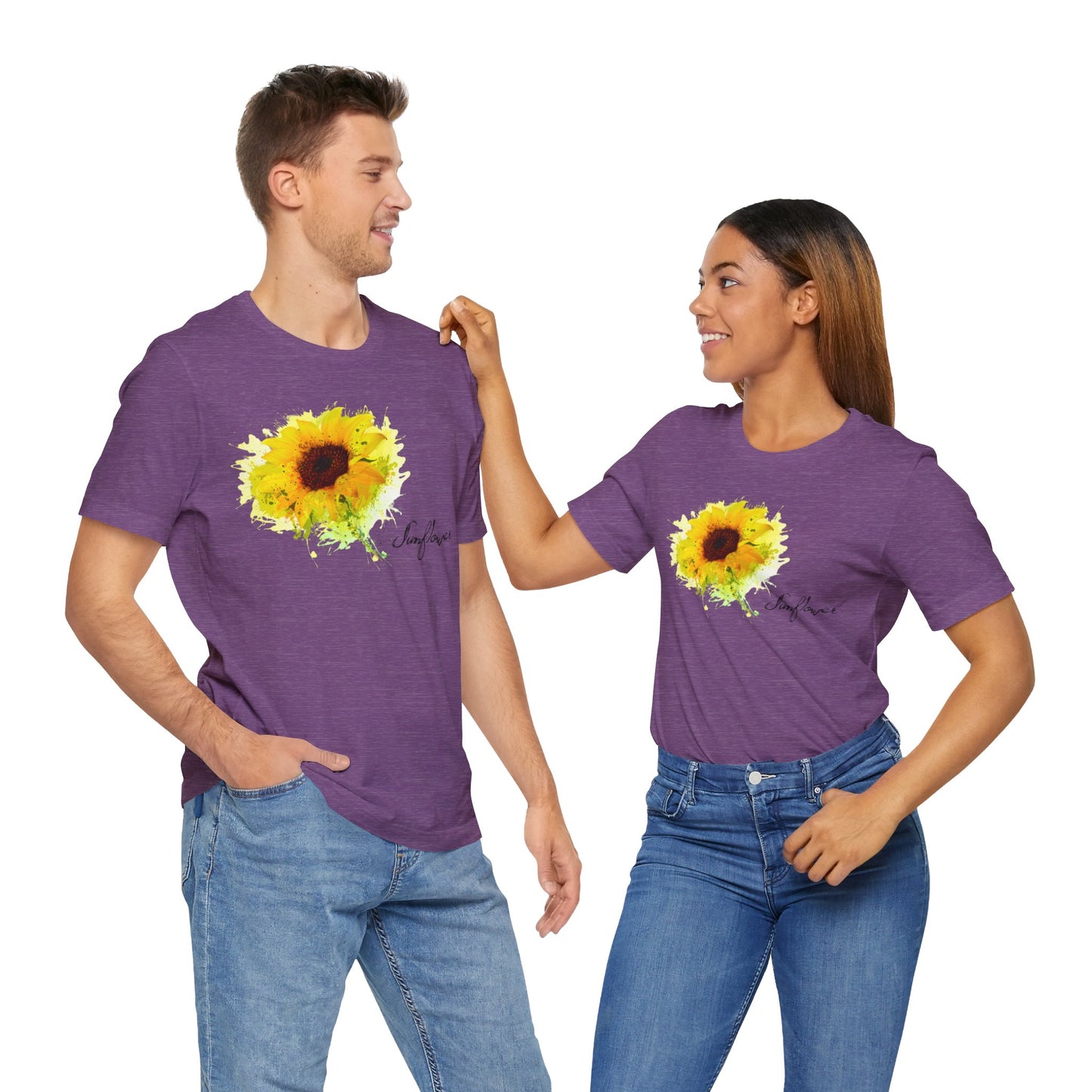 Sunflower Women's Crew Neckline Short Sleeve Tee, Summer Clothes Women, Women's Clothing, Women's Top for casual wear, Unisex, Men and Women Jersey Short Sleeve Tee.